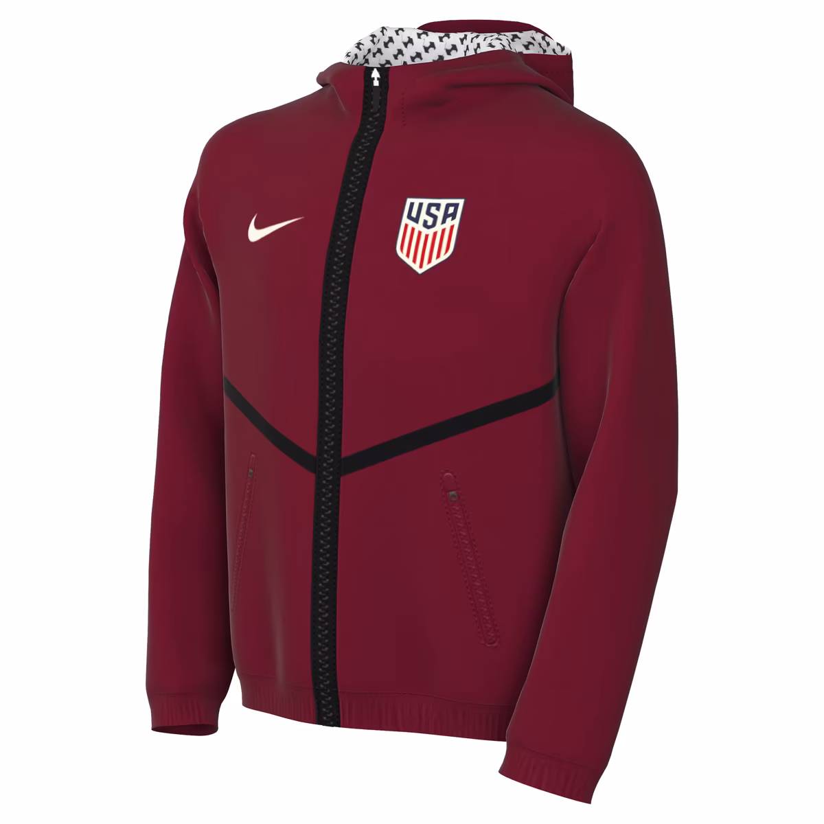 Youth Nike Red USMNT 2026 Anthem Full-Zip Hooded Jacket