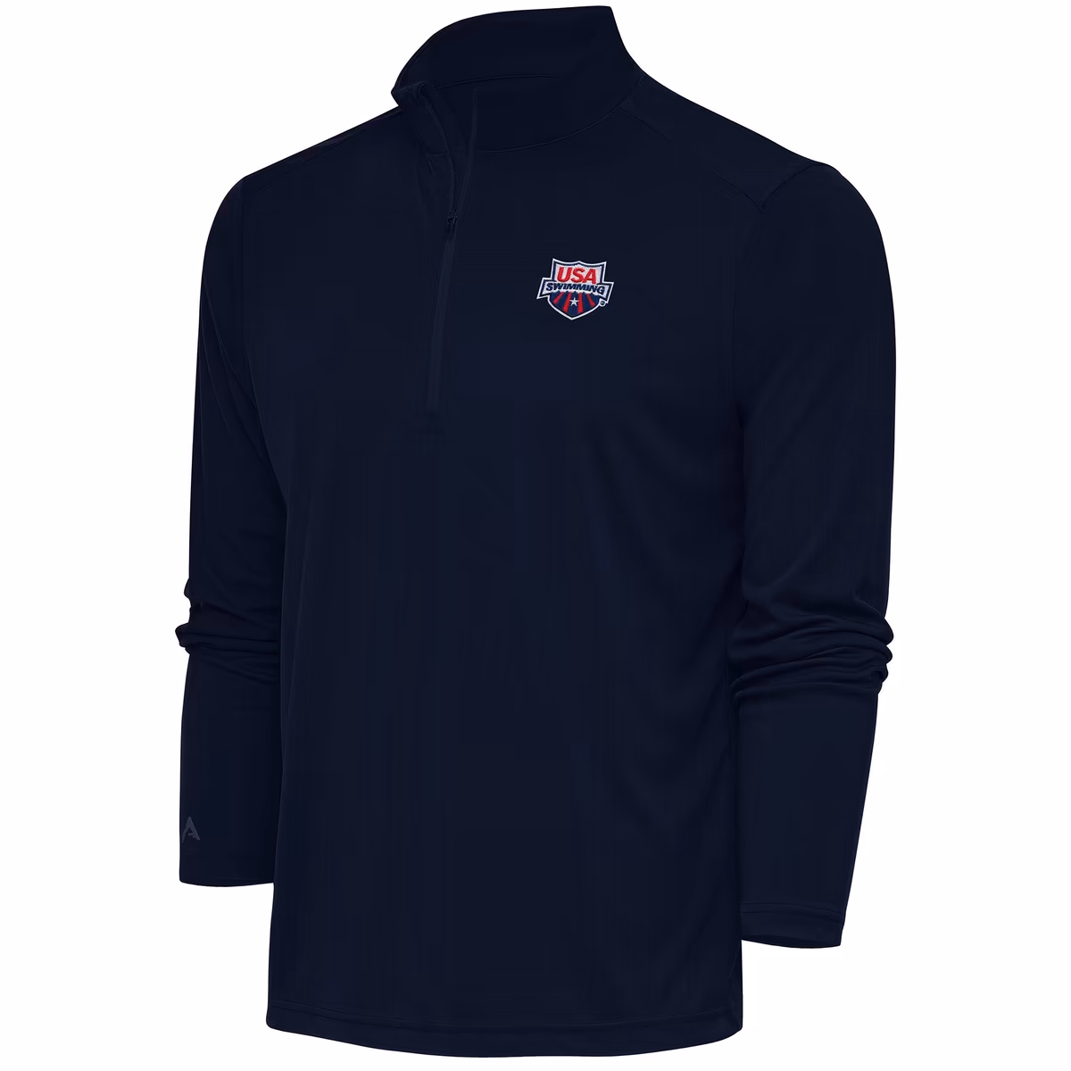 Men's Antigua  Navy USA Swimming Tribute Quarter-Zip Pullover Top