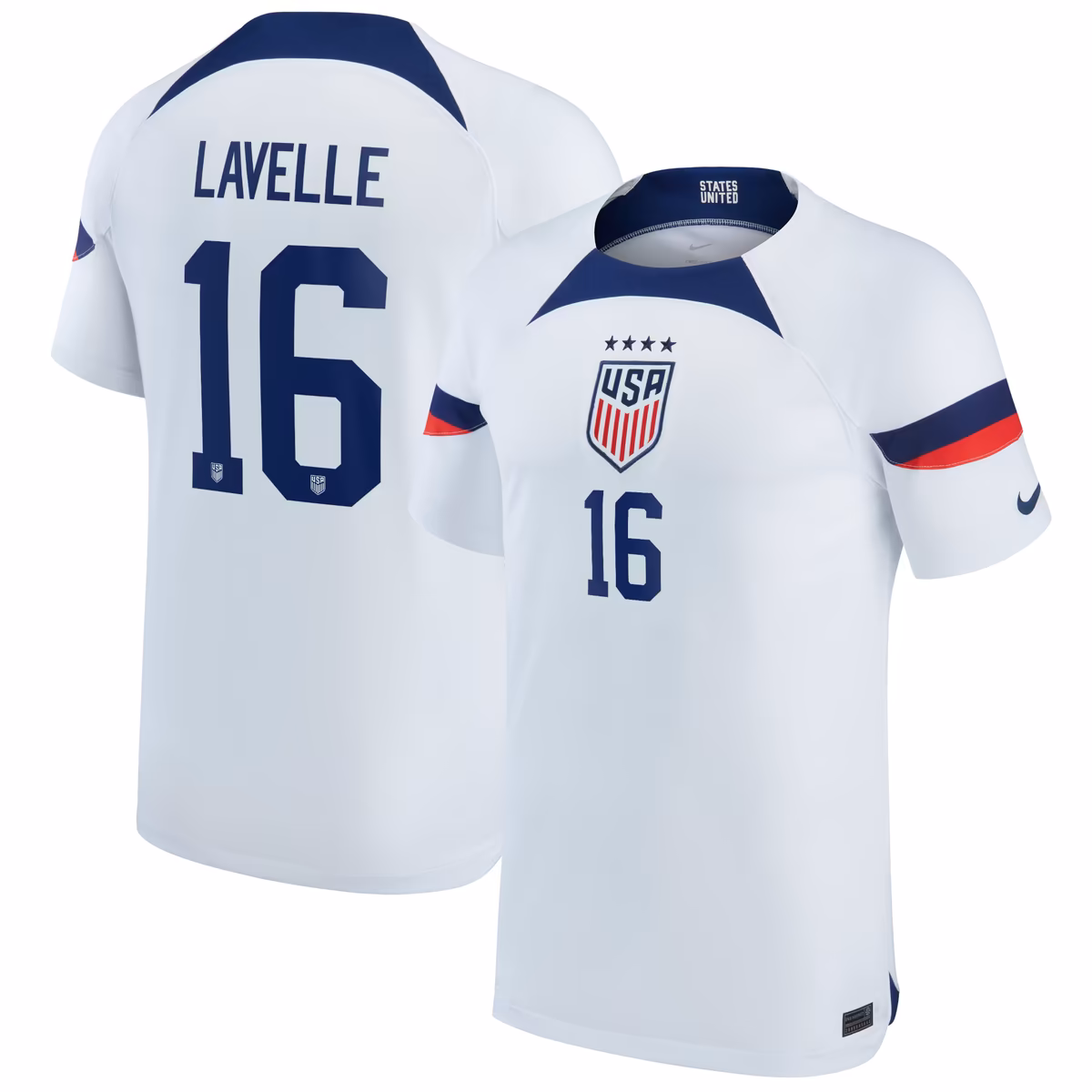 Youth Nike Rose Lavelle White USWNT 2022/23 Home Breathe Stadium Replica Player Jersey