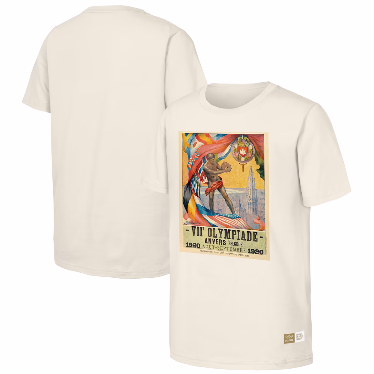 Men's Natural 1920 Antwerp Games Olympic Heritage T-Shirt 7 Men's Natural 1920 Antwerp Games Olympic Heritage T-Shirt