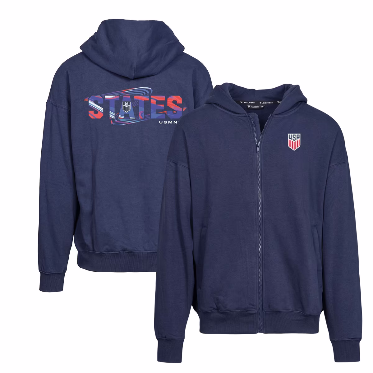 Men's Levelwear Navy USMNT Uphill Stateside Full-Zip Hoodie Jacket 7 Men's Levelwear Navy USMNT Uphill Stateside Full-Zip Hoodie Jacket