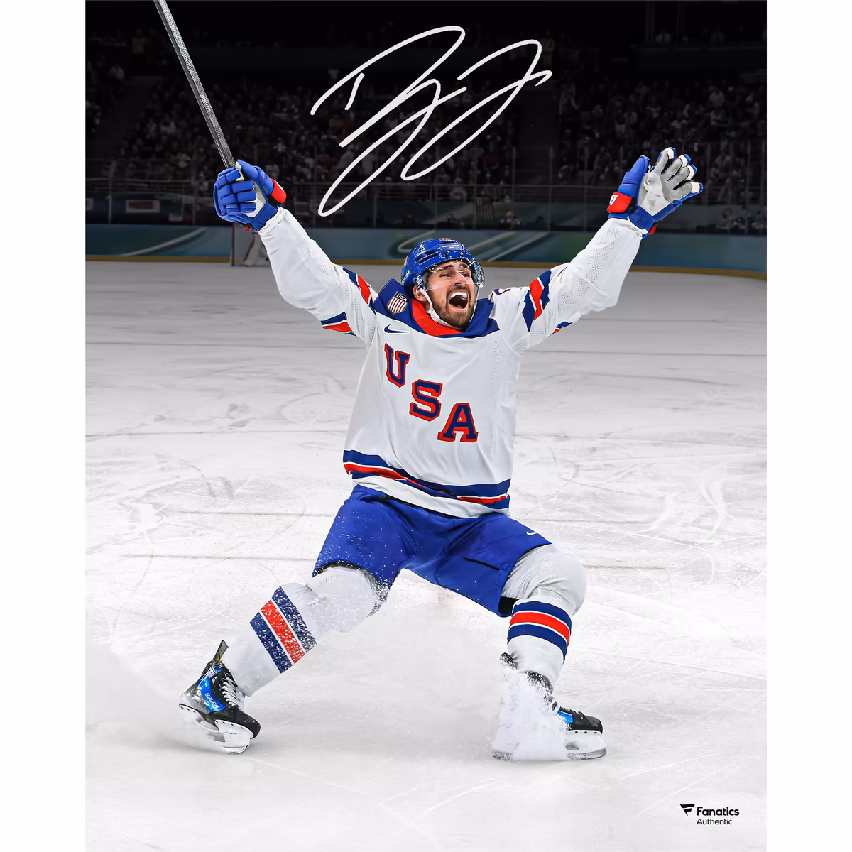 Dylan Larkin Team USA Autographed 16" x 20" 2026 Winter Olympics Gold Medal Winner Photograph 3 Dylan Larkin Team USA Autographed 16" x 20" 2026 Winter Olympics Gold Medal Winner Photograph