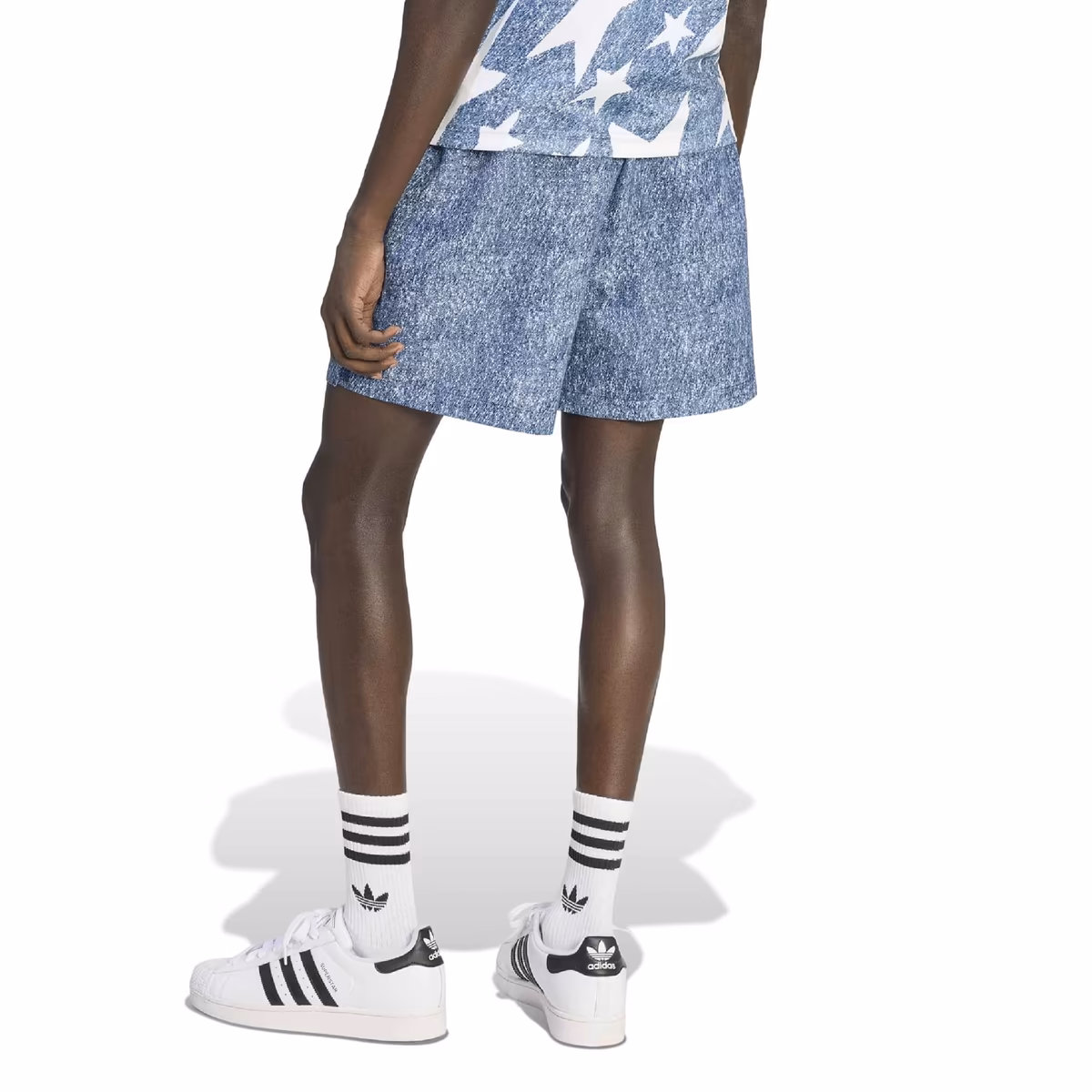 Men's adidas White USA 1994 Denim Graphic Shorts 2 Men's adidas White USA 1994 Denim Graphic Shorts