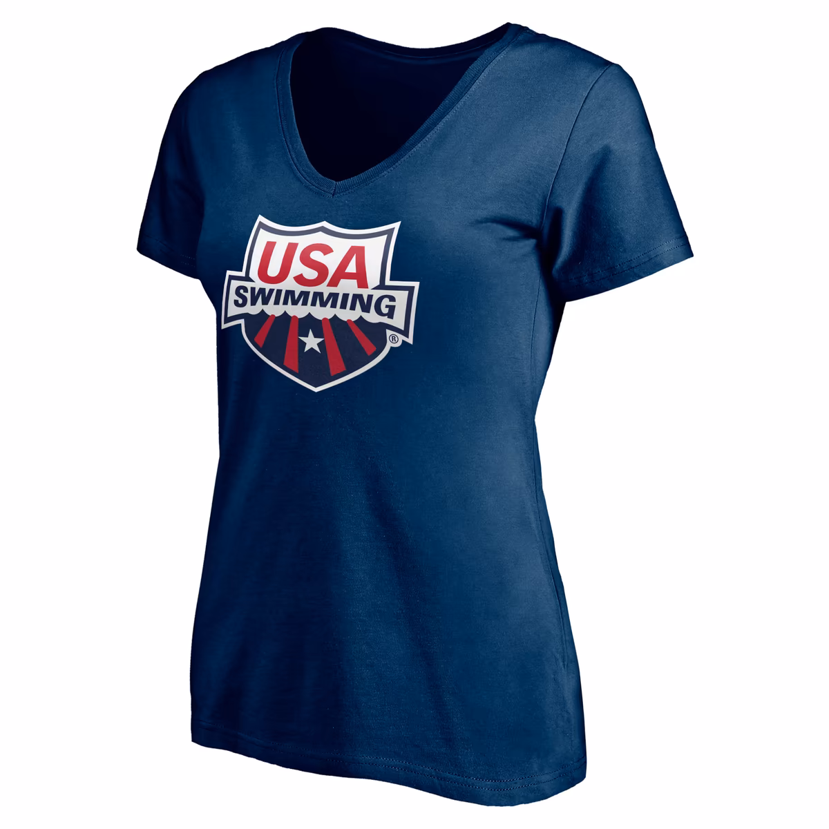 Women's Fanatics Navy USA Swimming Core Primary Logo V-Neck T-Shirt 2 Women's Fanatics Navy USA Swimming Core Primary Logo V-Neck T-Shirt