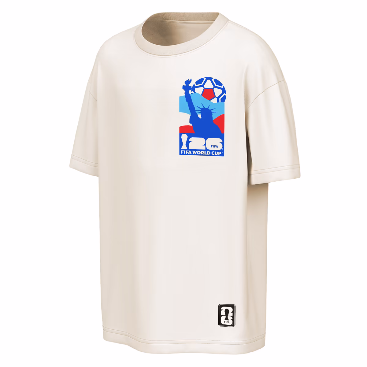 Men's Outerstuff Cream USA Post Card Oversized T-Shirt 2 Men's Outerstuff Cream USA Post Card Oversized T-Shirt