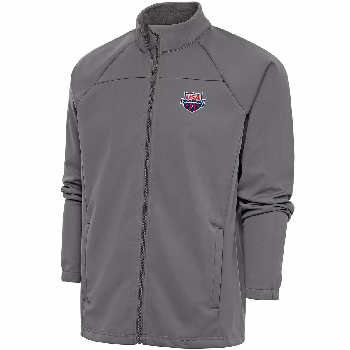 Men's Antigua  Steel USA Swimming Links Full-Zip Golf Jacket