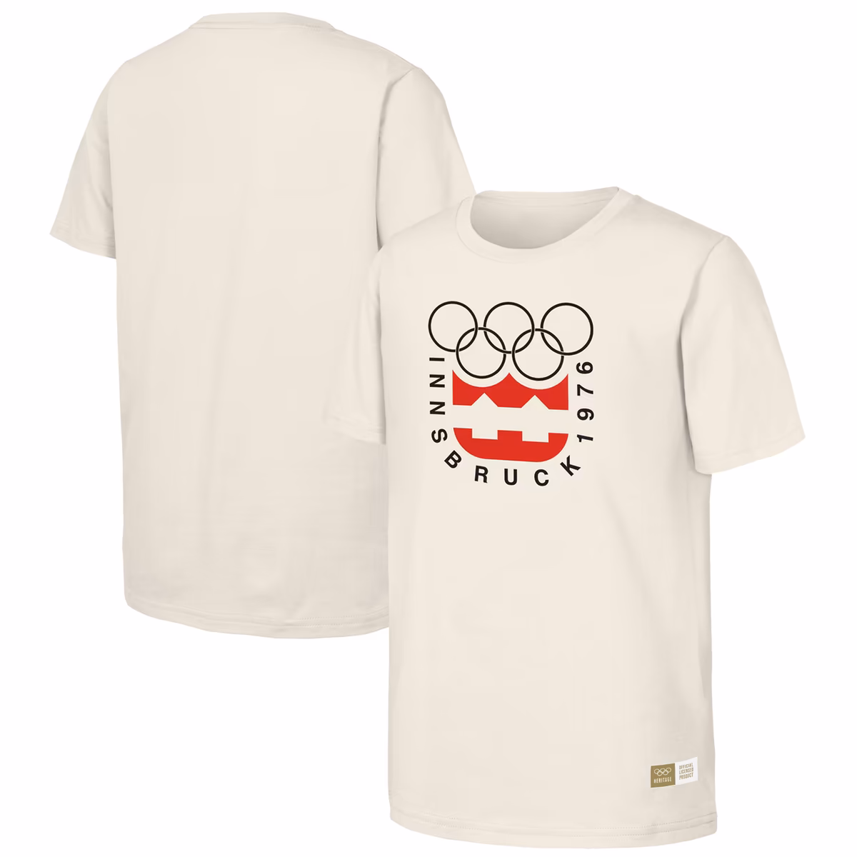Men's Natural 1976 Innsbruck Games Olympic Heritage T-Shirt 9 Men's Natural 1976 Innsbruck Games Olympic Heritage T-Shirt