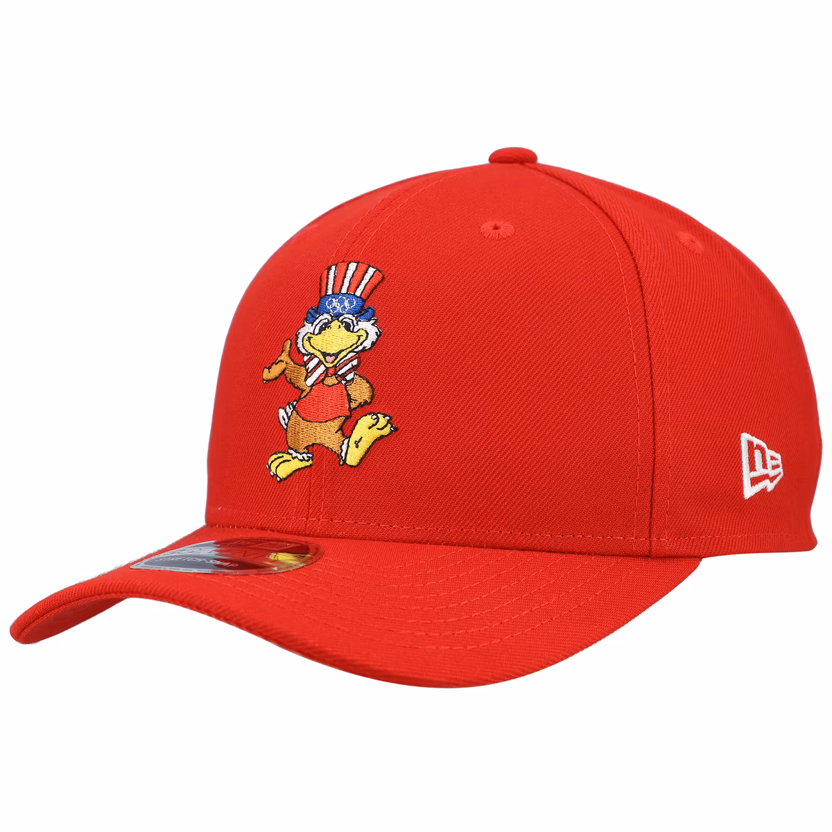 Men's New Era Red The Heritage Collection Los Angeles 1984 Olympic Games Sam the Eagle 9SEVENTY Adjustable Hat