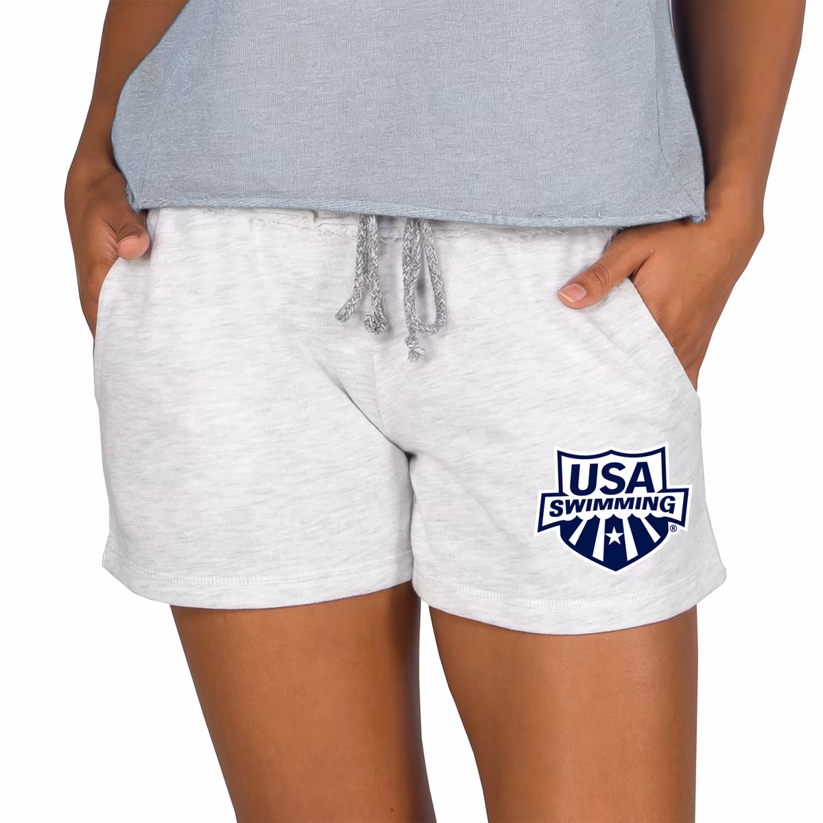 Women's Concepts Sport  Oatmeal USA Swimming Mainstream Terry Shorts