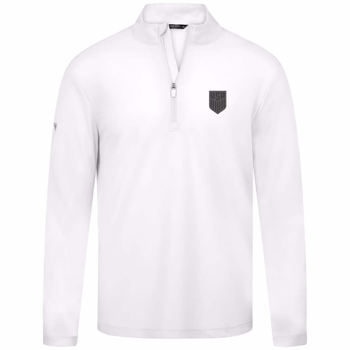 Men's Levelwear White USMNT Heron Quarter-Zip Sweatshirt 2 Men's Levelwear White USMNT Heron Quarter-Zip Sweatshirt