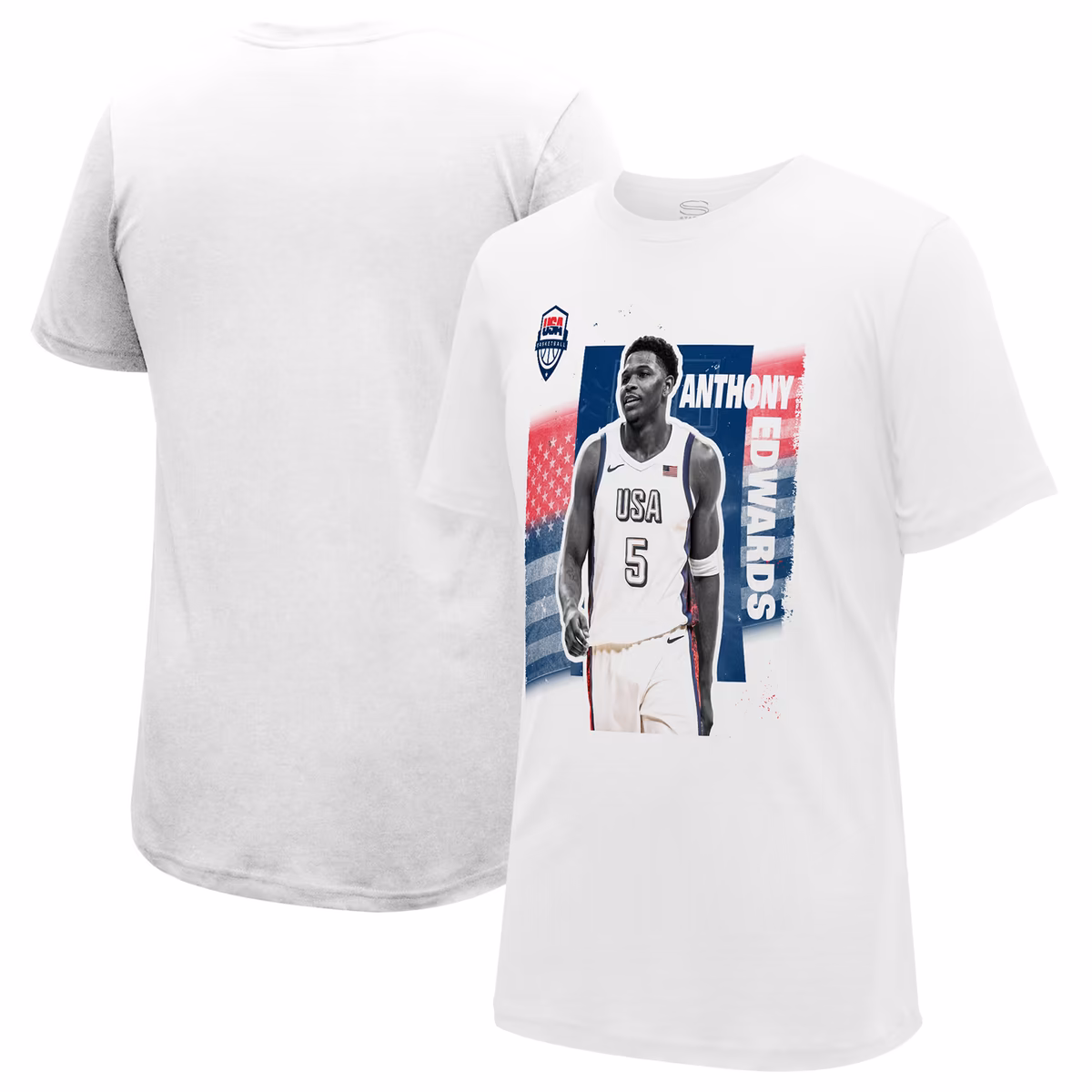 Unisex Stadium Essentials Anthony Edwards White USA Basketball 2024 Summer Olympics Player Cutout T-Shirt 9 Unisex Stadium Essentials Anthony Edwards White USA Basketball 2024 Summer Olympics Player Cutout T-Shirt