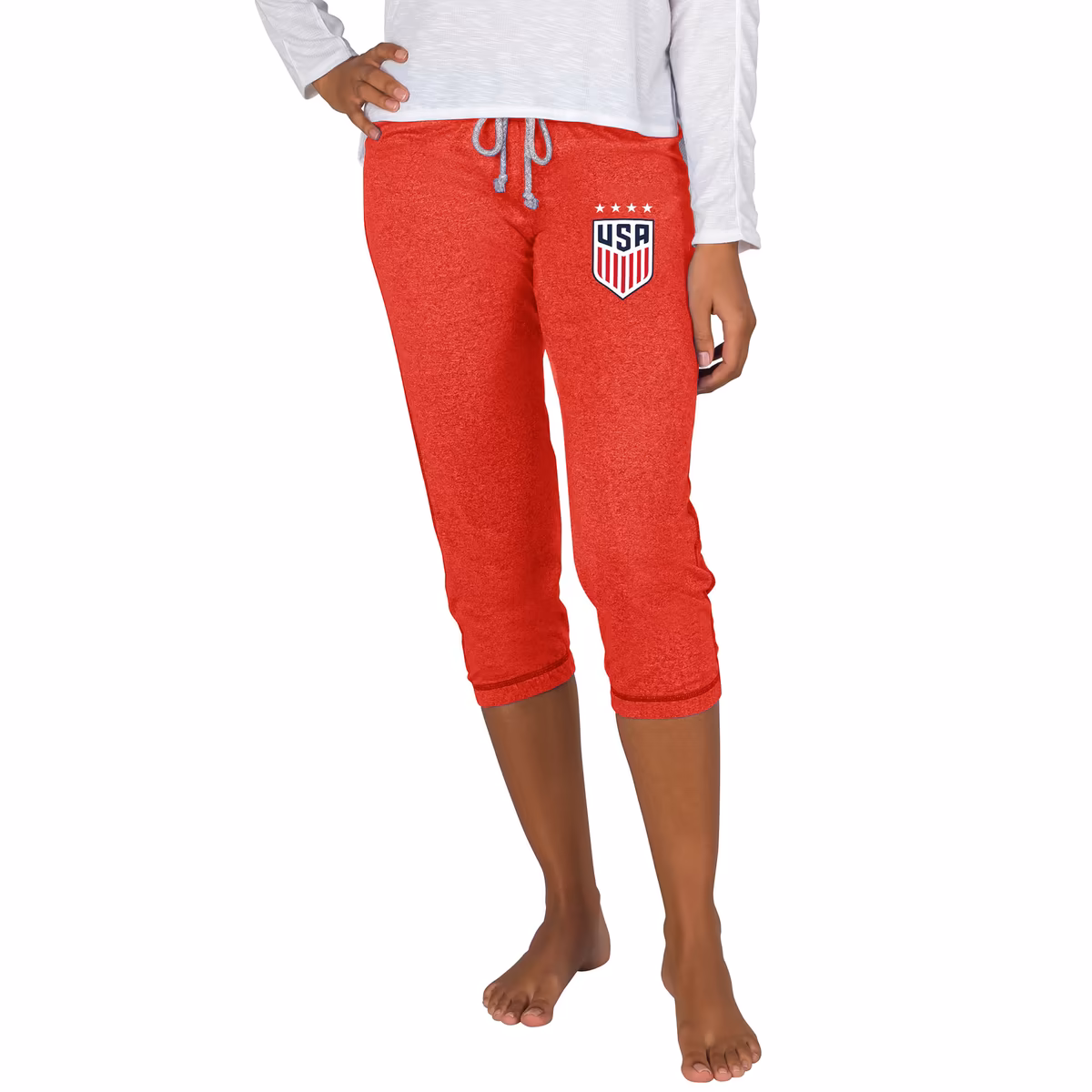 Women's Concepts Sport Red USWNT Quest Knit Capri Pants 2 Women's Concepts Sport Red USWNT Quest Knit Capri Pants