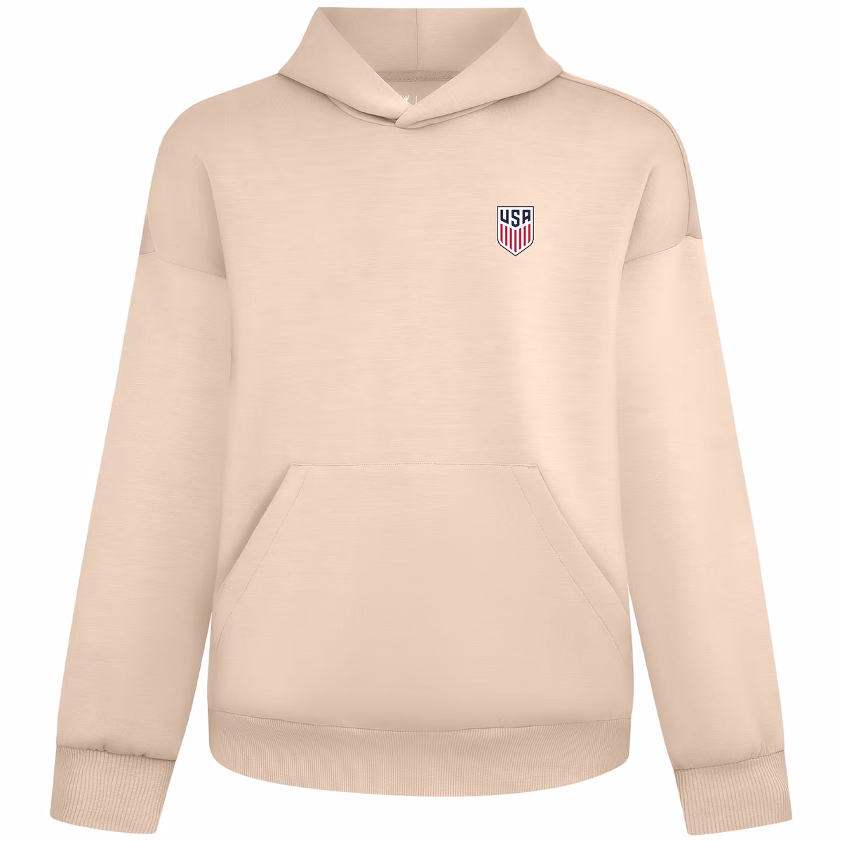 Men's Levelwear Khaki USMNT Luxe Signature Tri-Blend Hoodie with 3-D Patch