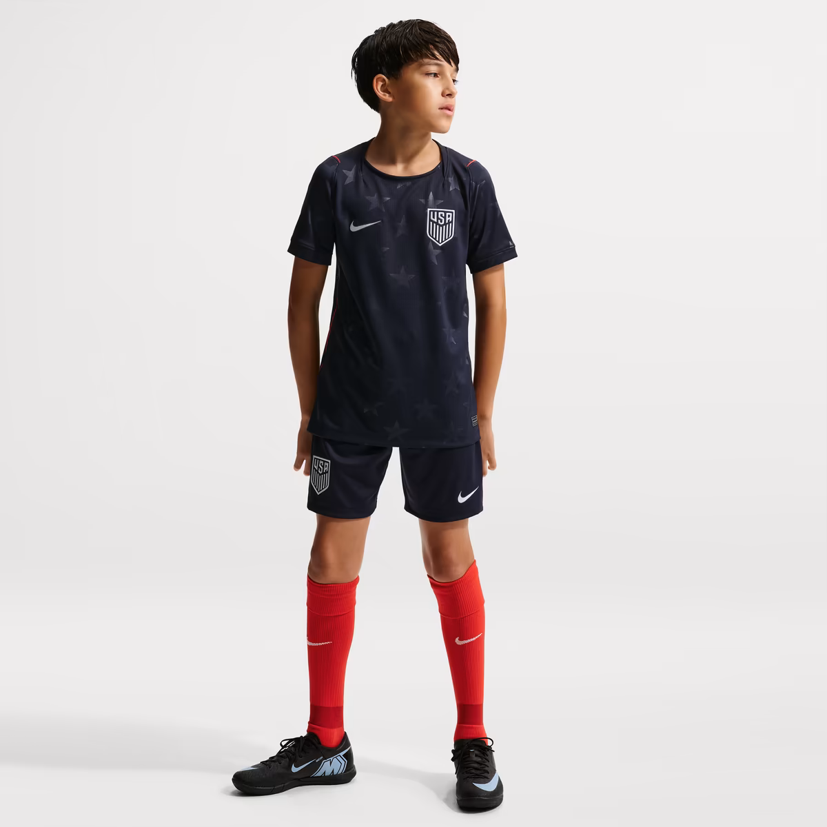 Youth Nike Navy USMNT 2026 Away Stadium Replica Shorts 3 Youth Nike Navy USMNT 2026 Away Stadium Replica Shorts