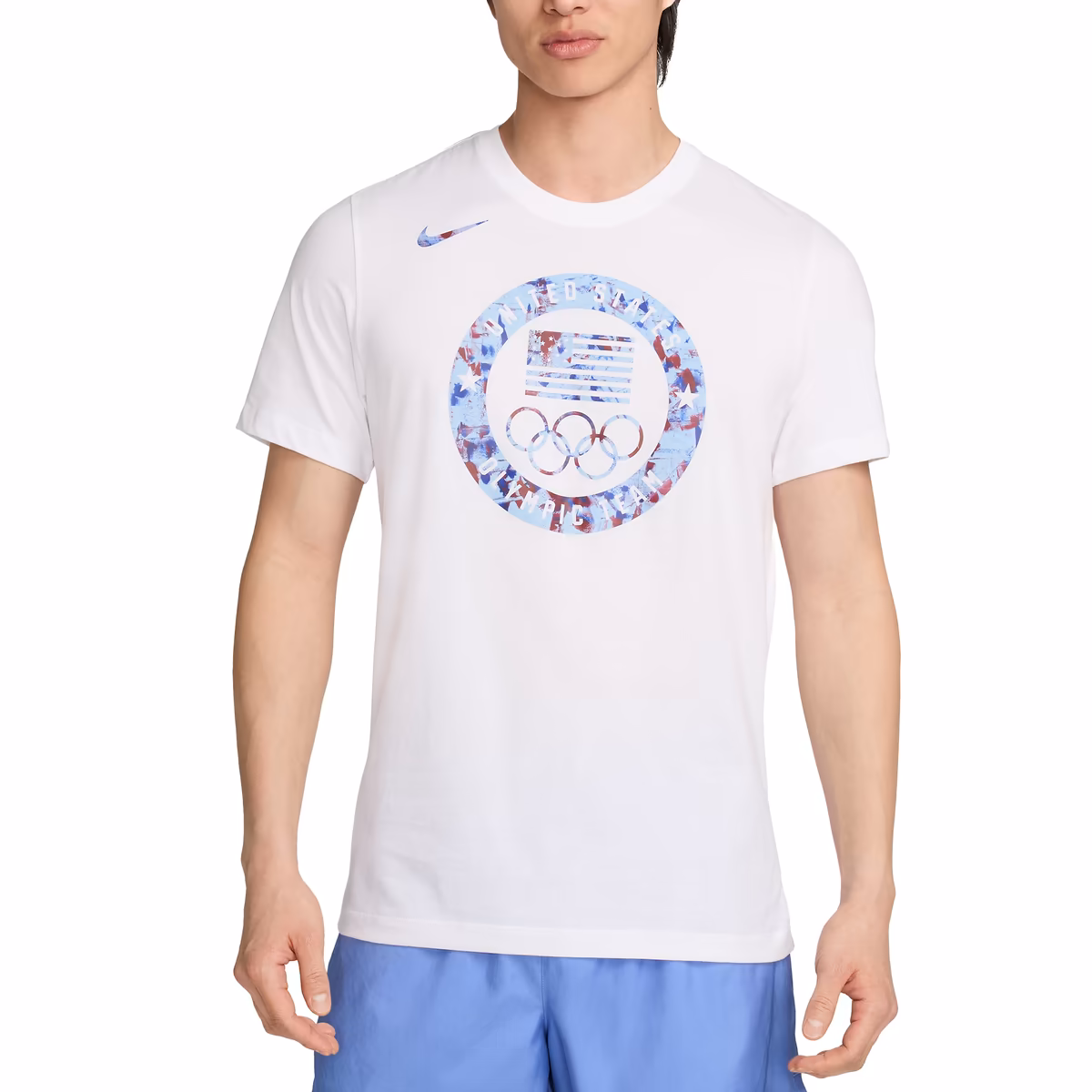 Men's Nike White Team USA Puck Club T-Shirt