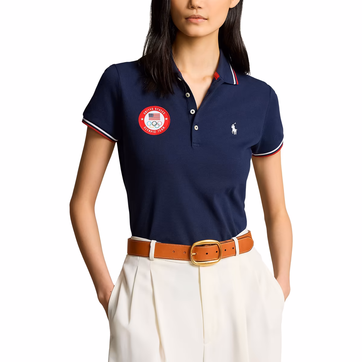 Women's Polo Ralph Lauren Navy Team USA 2024 Summer Olympics Villagewear Polo 2 Women's Polo Ralph Lauren Navy Team USA 2024 Summer Olympics Villagewear Polo