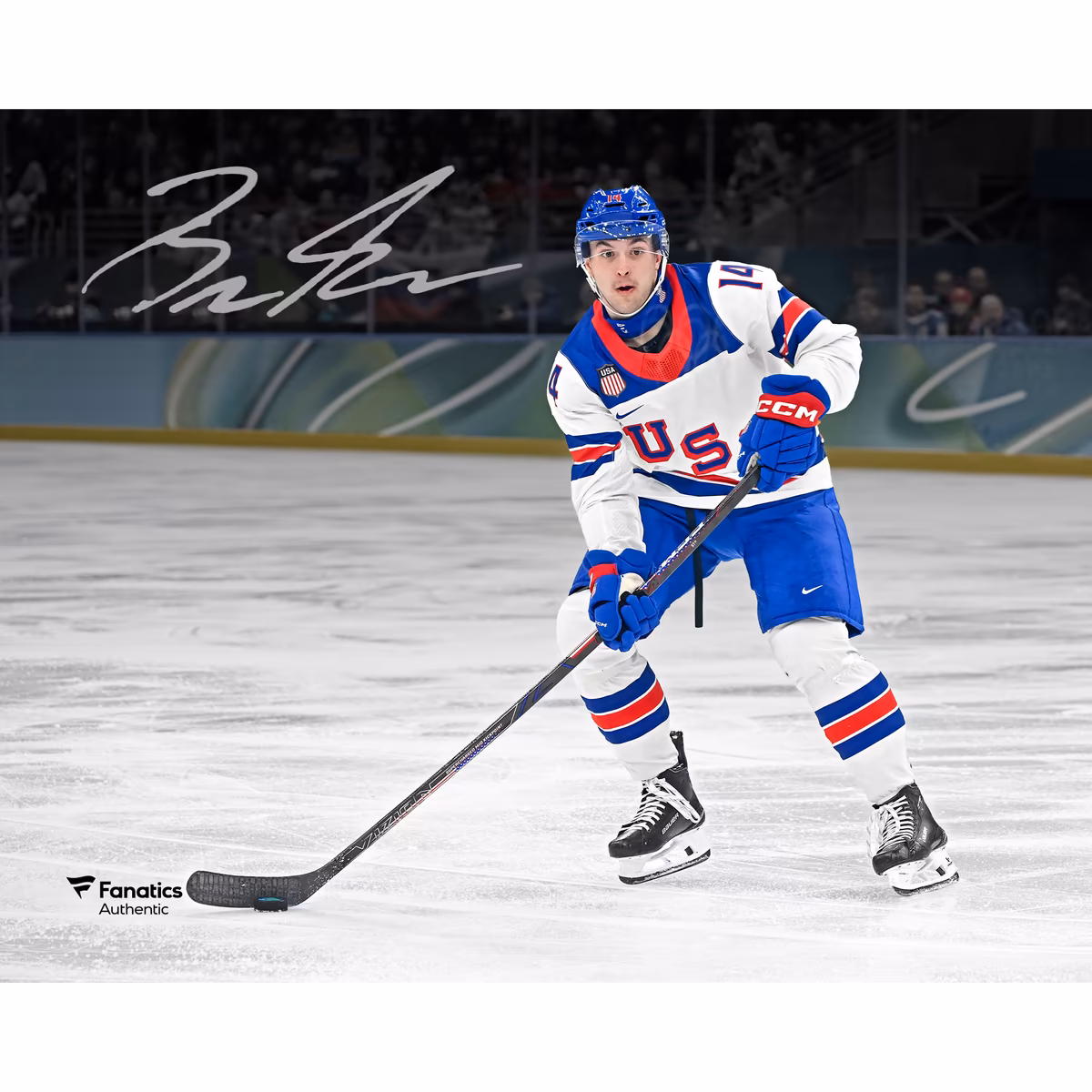 Brock Faber Team USA Autographed 8" x 10" 2026 Winter Olympics Gold Medal Winner Photograph