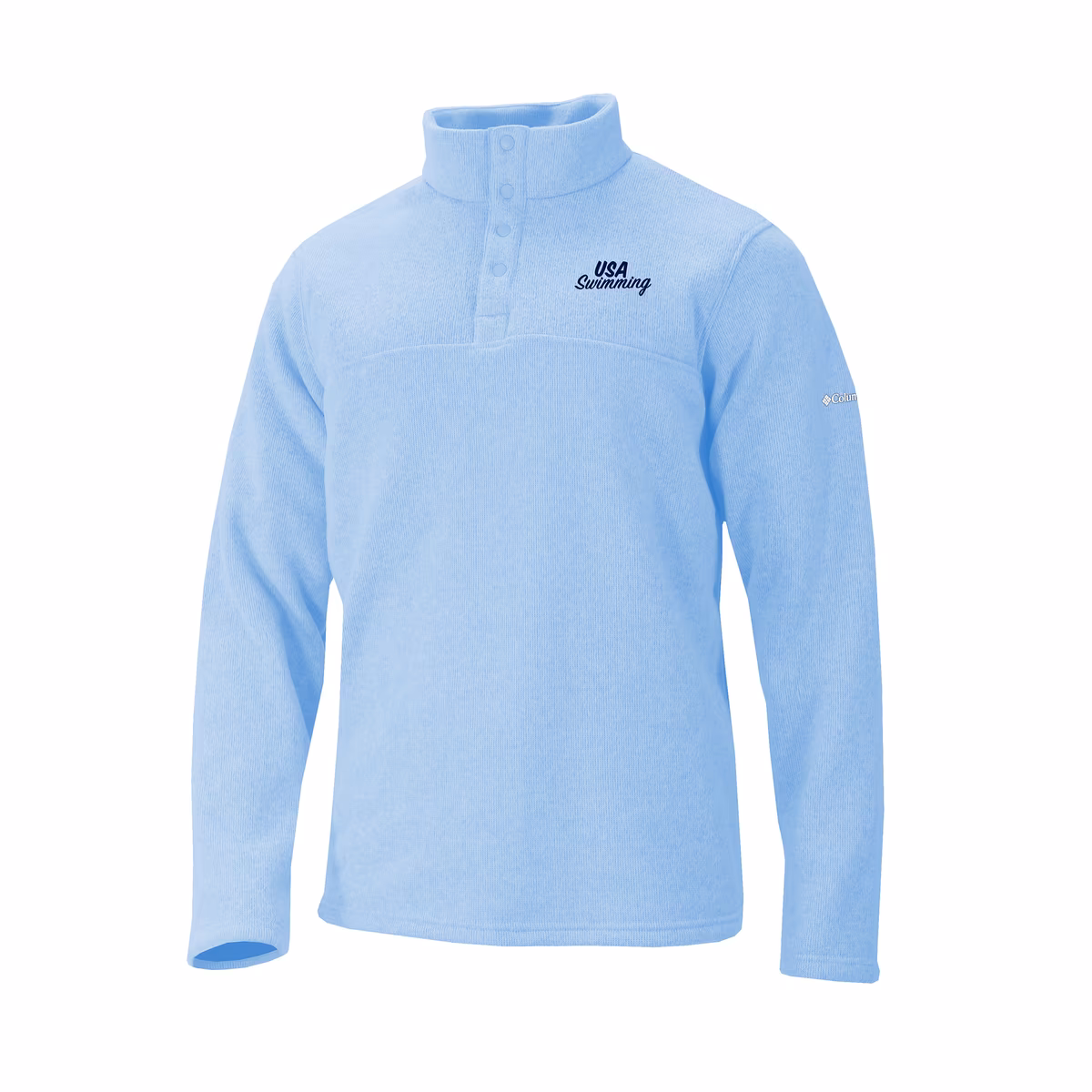 Men's Columbia Blue USA Swimming Alto Pass Half-Snap Pullover 7 Men's Columbia Blue USA Swimming Alto Pass Half-Snap Pullover