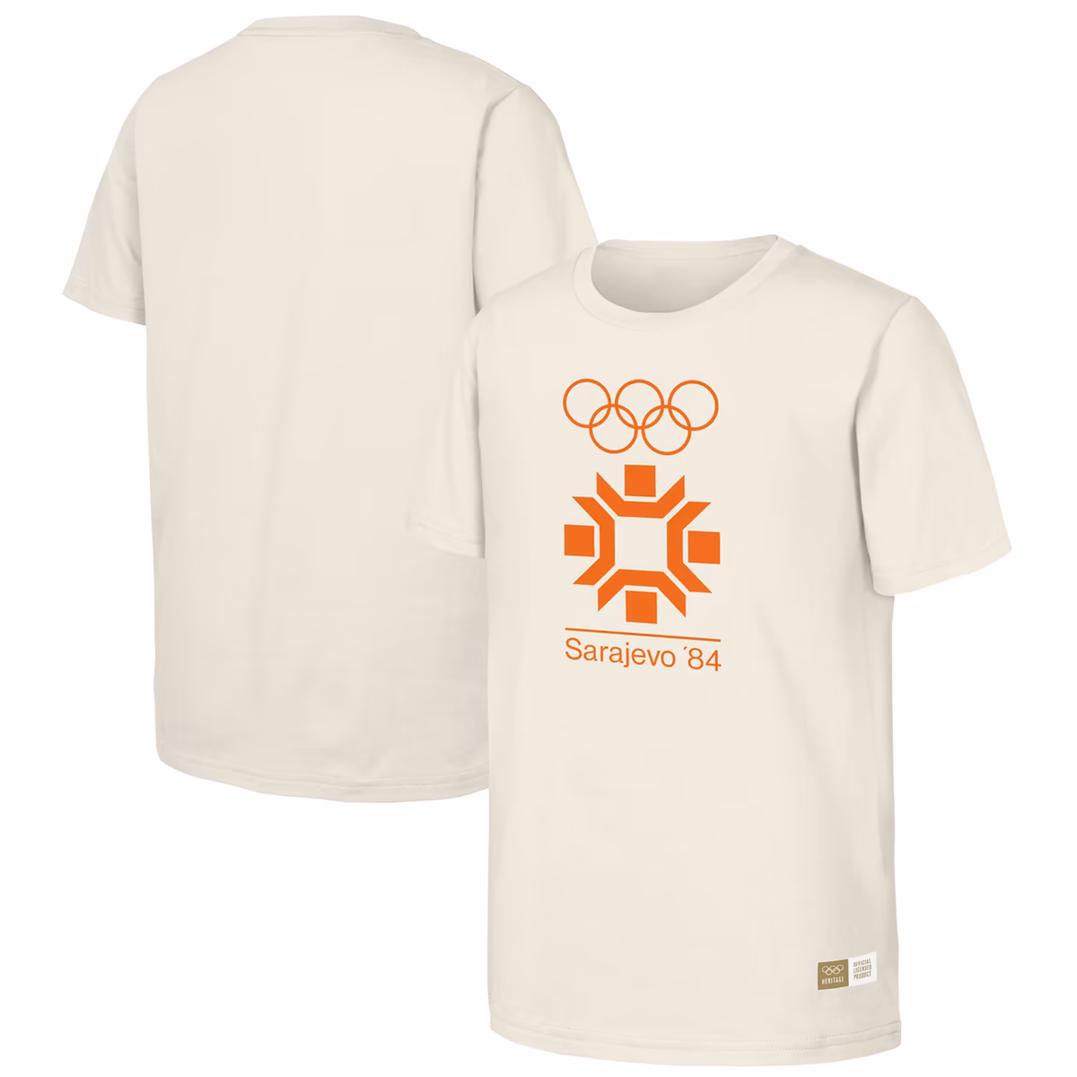 Men's  Natural 1984 Sarajevo Games Olympic Heritage T-Shirt
