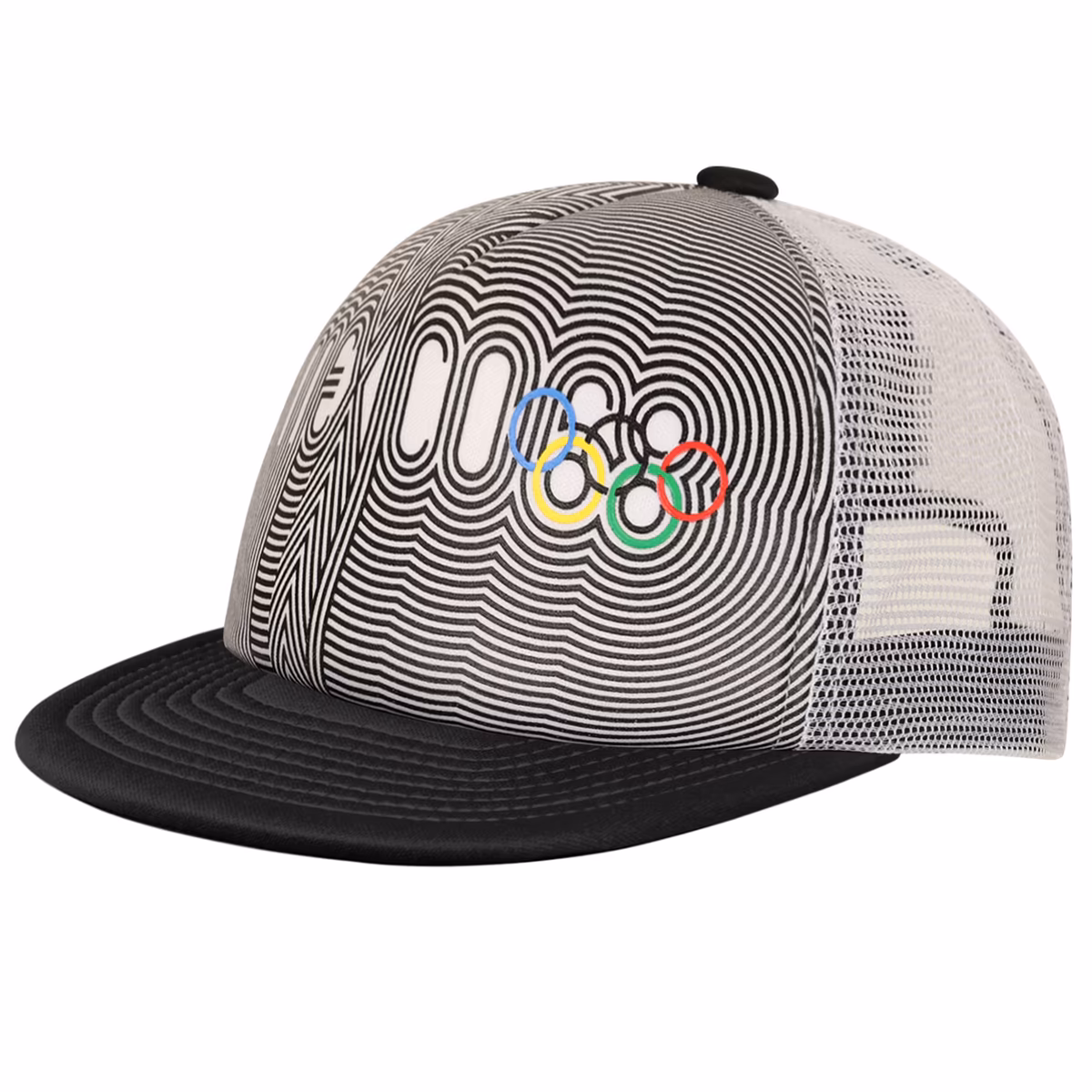 Men's Outerstuff Black Olympic Games Mexico City 1968 Olympic Games Heritage Adjustable Trucker Hat