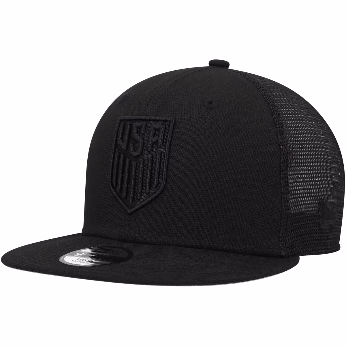Youth New Era Black USMNT Classic 9FIFTY Trucker Snapback Hat