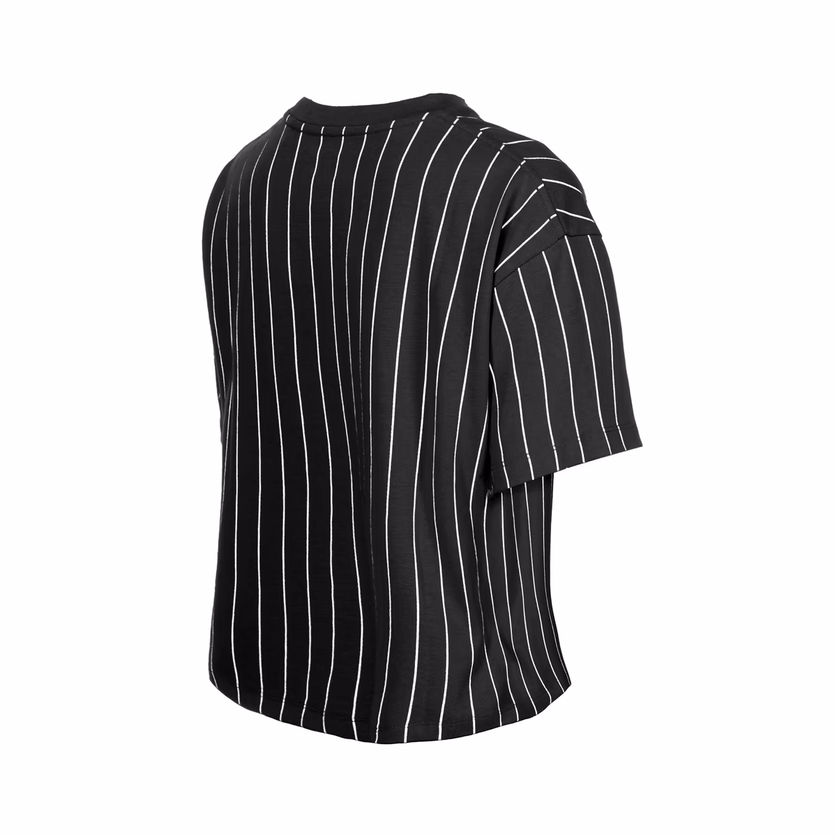Women's New Era Black LA 2028 Summer Olympics Mesh Back Pinstripe Boxy T-Shirt 4 Women's New Era Black LA 2028 Summer Olympics Mesh Back Pinstripe Boxy T-Shirt