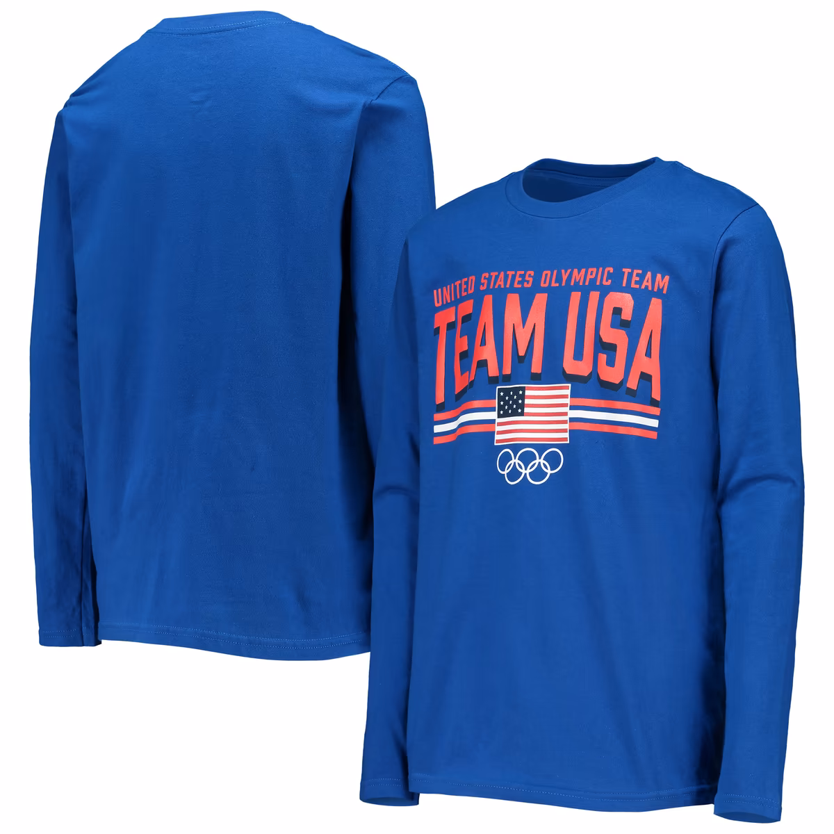 Youth Royal Team USA Center Stage Long Sleeve T-Shirt