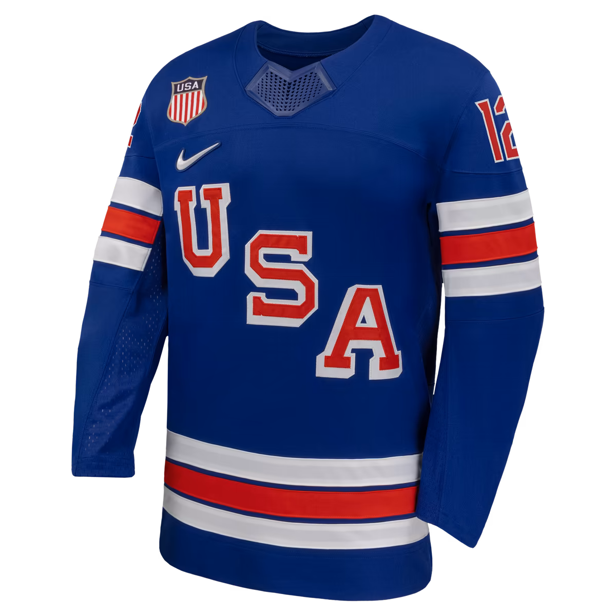 Men's Nike Matthew Boldy Royal US Hockey 2026 Home Replica Jersey 2 Men's Nike Matthew Boldy Royal US Hockey 2026 Home Replica Jersey
