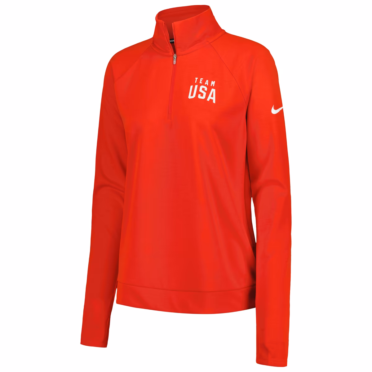 Women's Nike Red Team USA Olympics Raglan Quarter-Zip Top