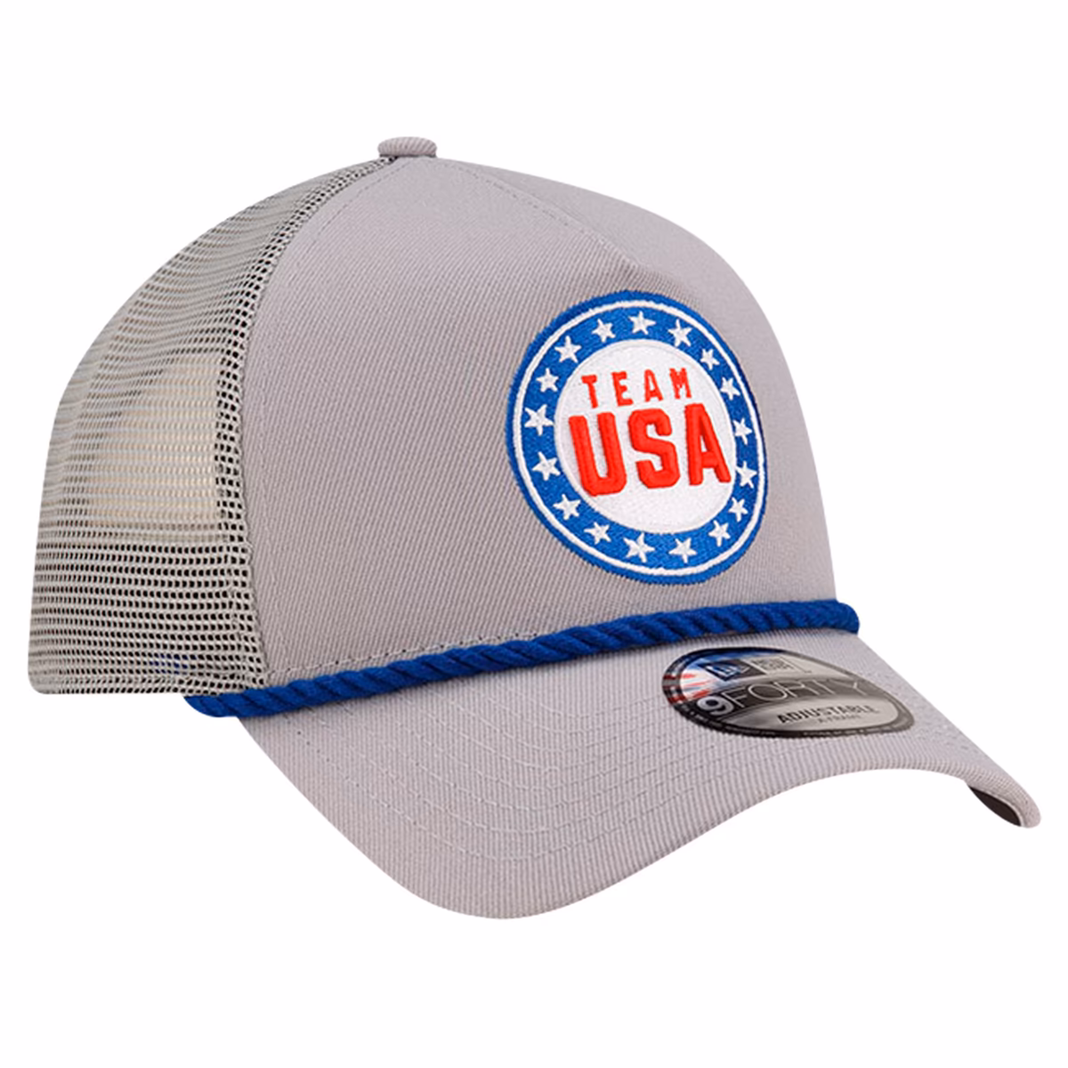 Men's New Era  Gray Looney Tunes x Team USA Badge Trucker 9FORTY Adjustable Hat