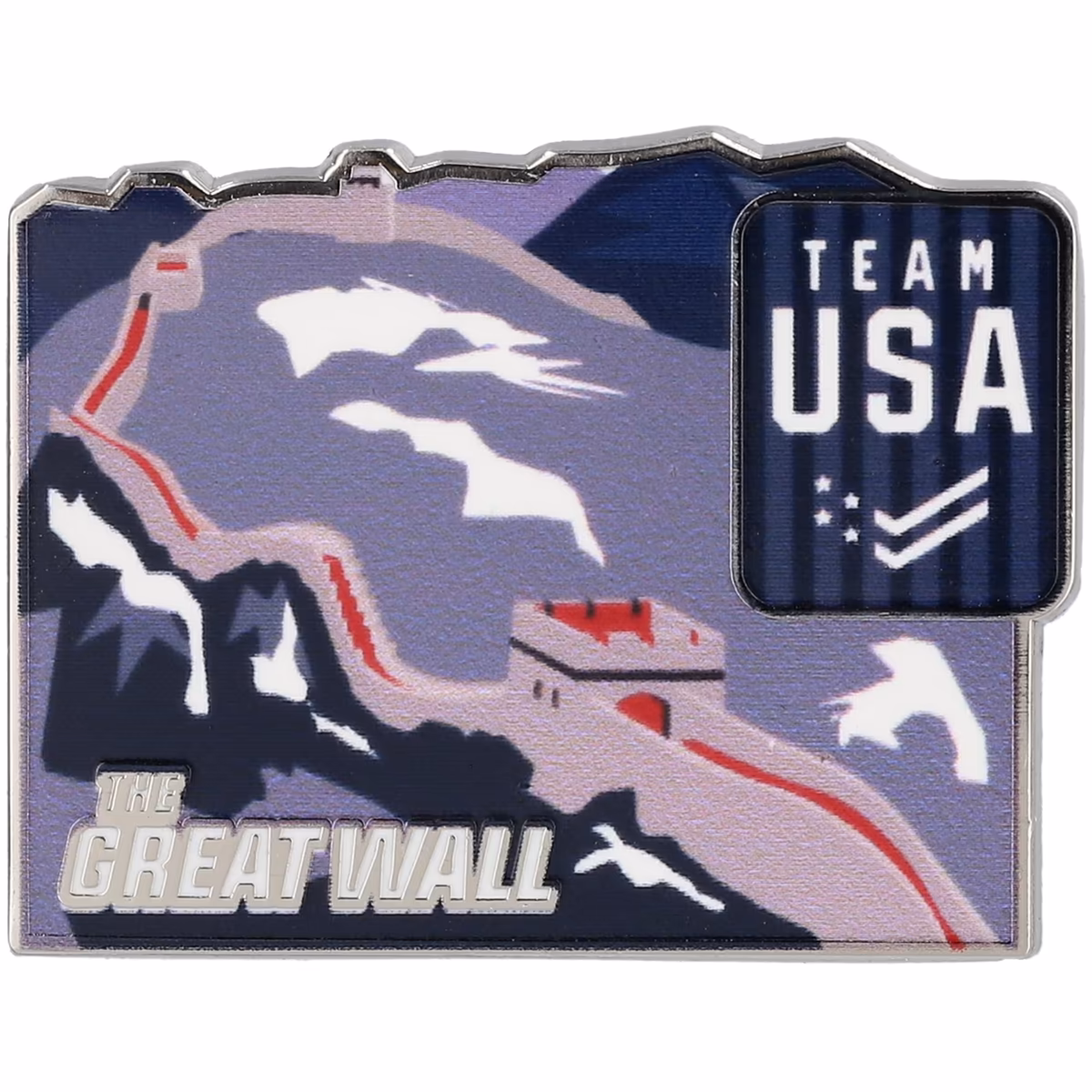 Team USA 2022 Winter Olympics The Great Wall Pin