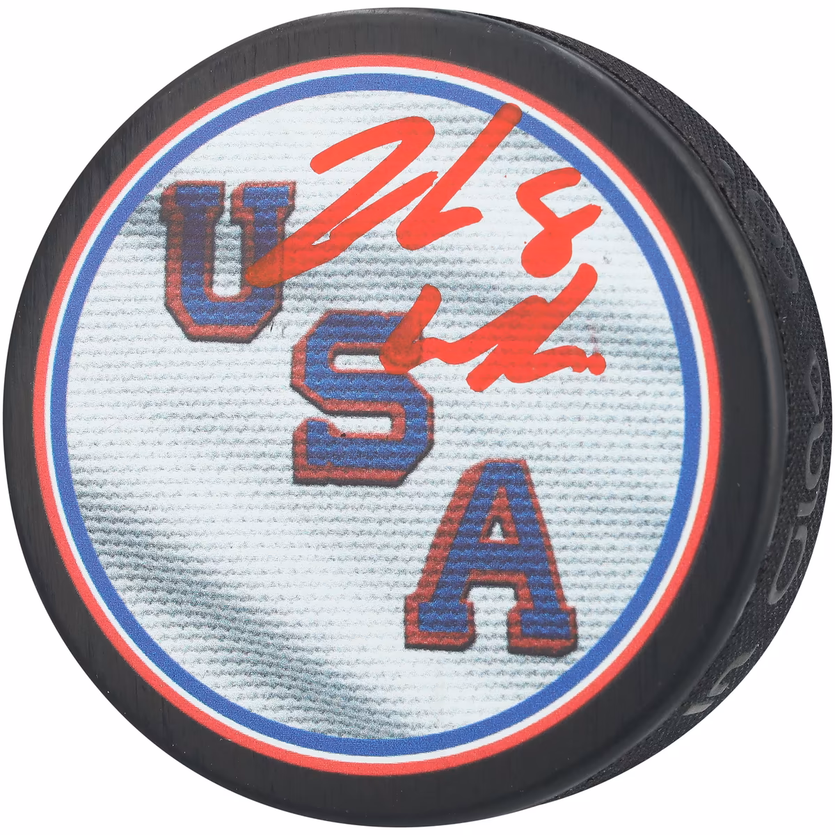 Zach Werenski Team USA Autographed 2026 Winter Olympics Hockey Puck
