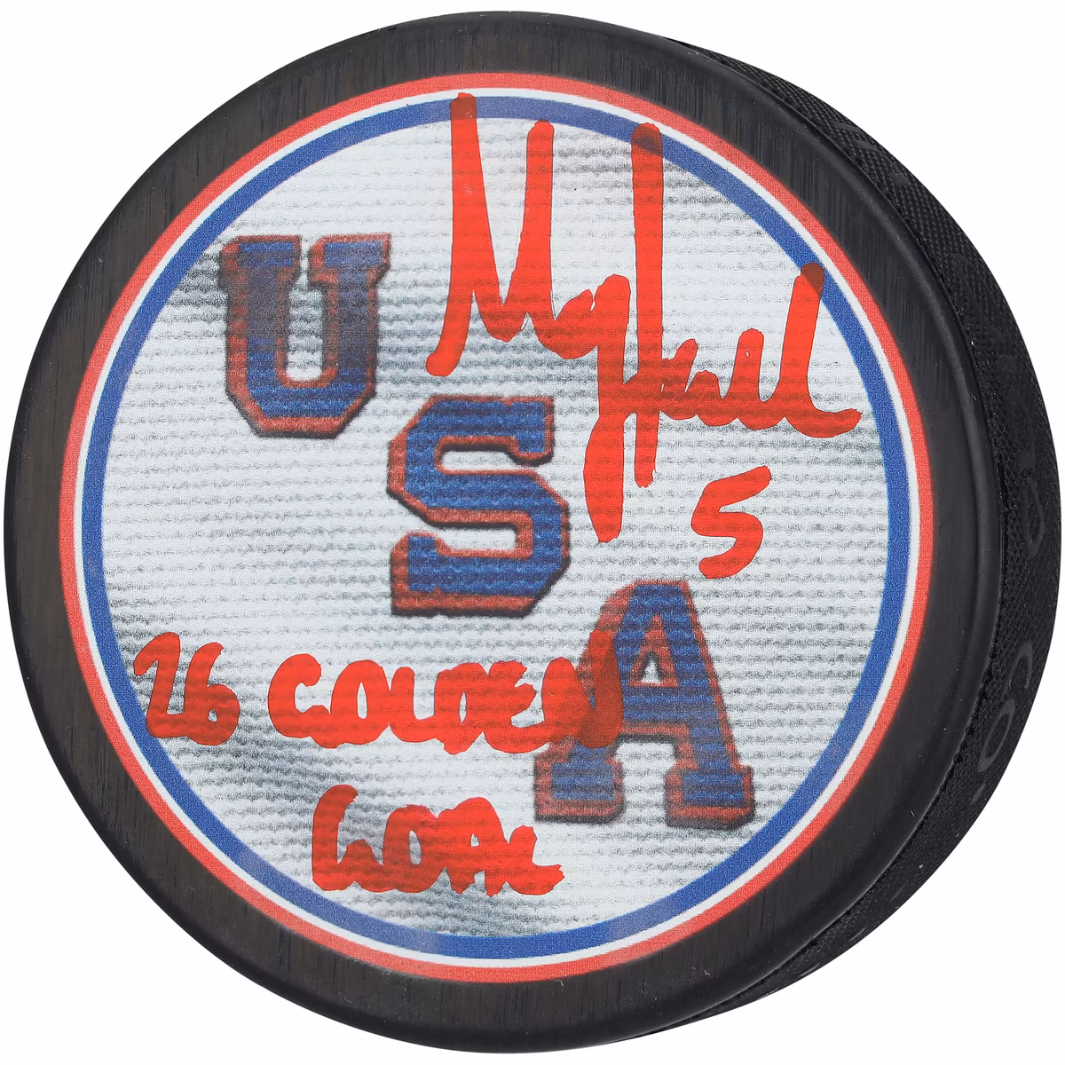 Megan Keller Team USA Autographed 2026 Winter Olympics Hockey Puck with "26 Golden Goal" Inscription