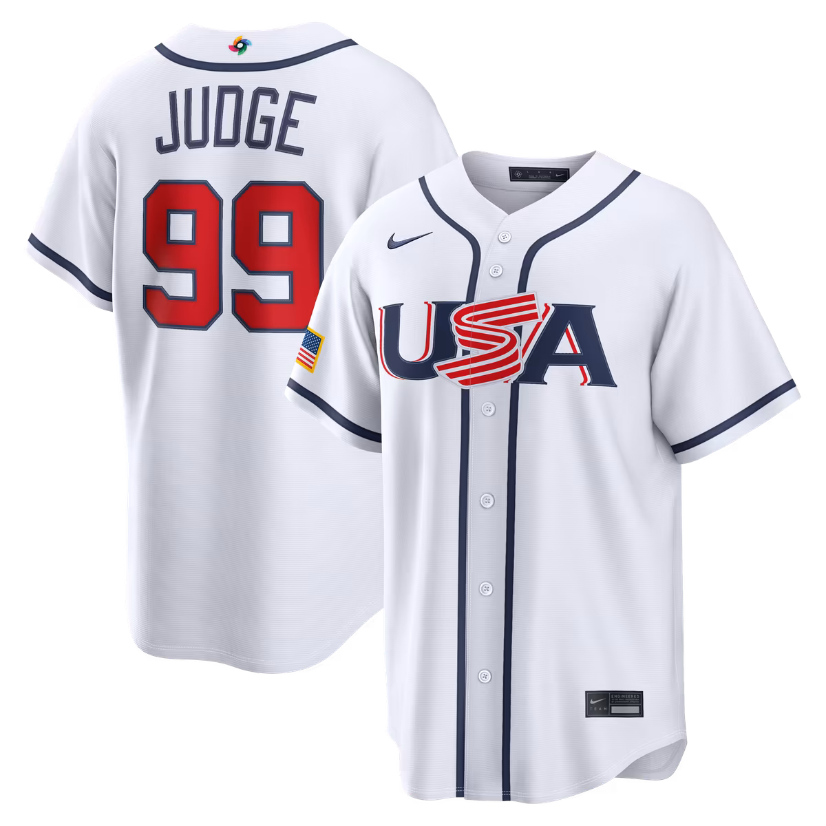 Men's Nike Aaron Judge White USA Baseball 2026 World Baseball Classic Home Stadium Jersey
