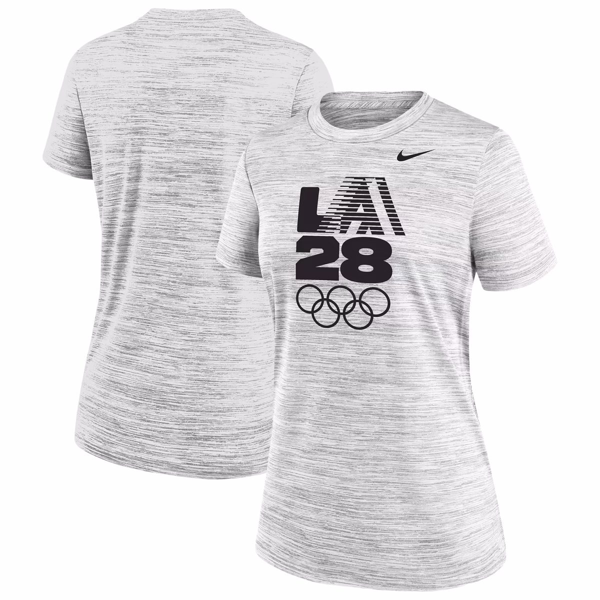 Women's Nike Ash LA28 Summer Olympics Velocity Dri-FIT T-Shirt 7 Women's Nike Ash LA28 Summer Olympics Velocity Dri-FIT T-Shirt