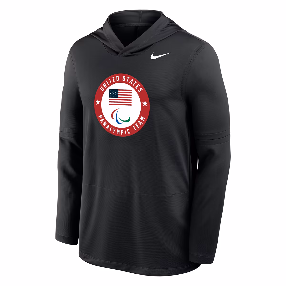 Men's Nike Black U.S. Paralympics Lightweight Dri-FIT Long Sleeve Hoodie T-Shirt 2 Men's Nike Black U.S. Paralympics Lightweight Dri-FIT Long Sleeve Hoodie T-Shirt