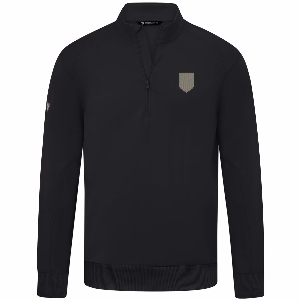 Men's Levelwear Black USMNT Copper Upright Quarter-Zip Tri-Blend Fleece 2 Men's Levelwear Black USMNT Copper Upright Quarter-Zip Tri-Blend Fleece