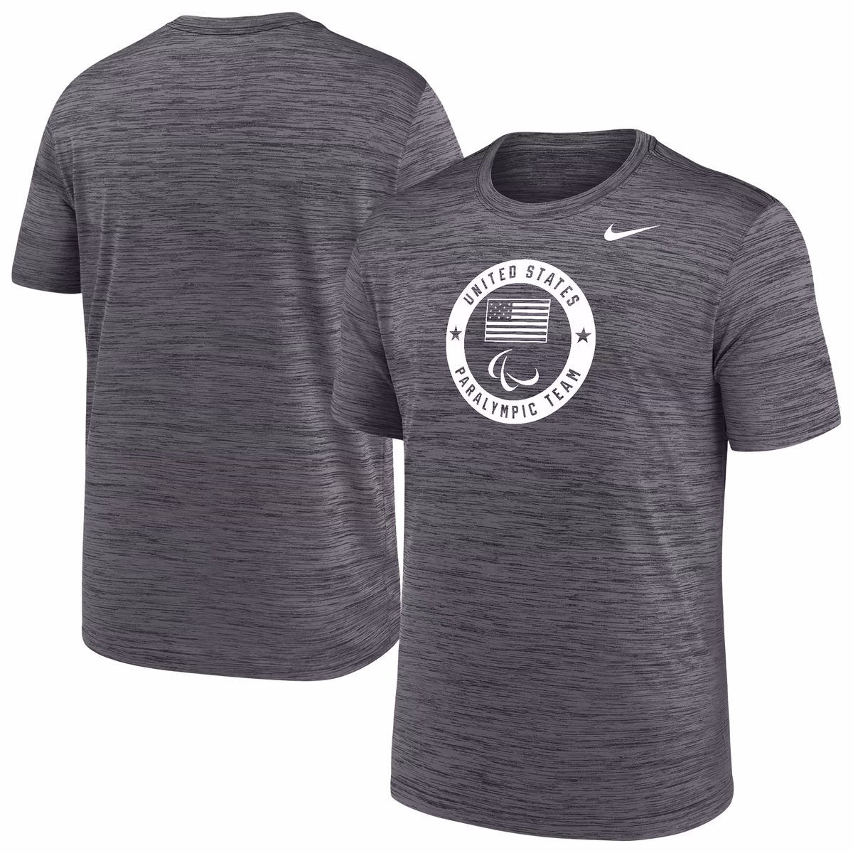 Men's Nike Gray U.S. Paralympics Team Issue Velocity Performance T-Shirt 1 Men's Nike Gray U.S. Paralympics Team Issue Velocity Performance T-Shirt