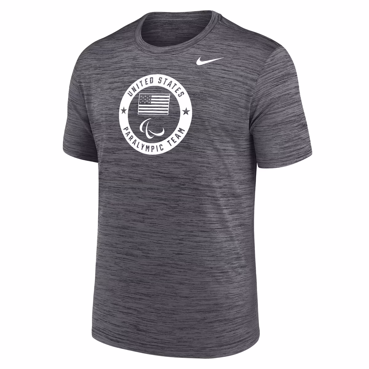 Men's Nike Gray U.S. Paralympics Team Issue Velocity Performance T-Shirt 2 Men's Nike Gray U.S. Paralympics Team Issue Velocity Performance T-Shirt