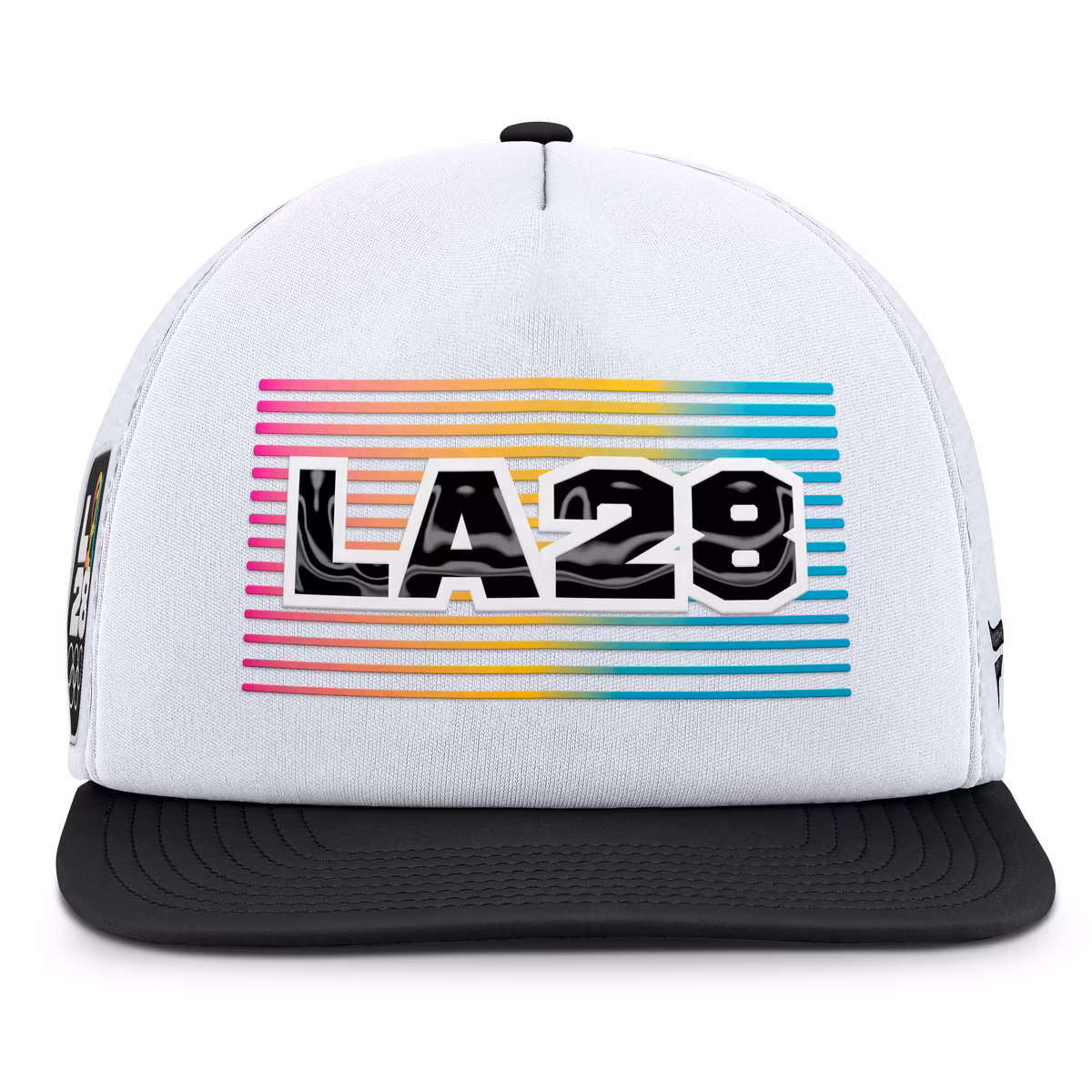 Men's Fanatics White/Black LA28 Summer Olympics On Deck A-Frame Trucker Adjustable Hat 2 Men's Fanatics White/Black LA28 Summer Olympics On Deck A-Frame Trucker Adjustable Hat