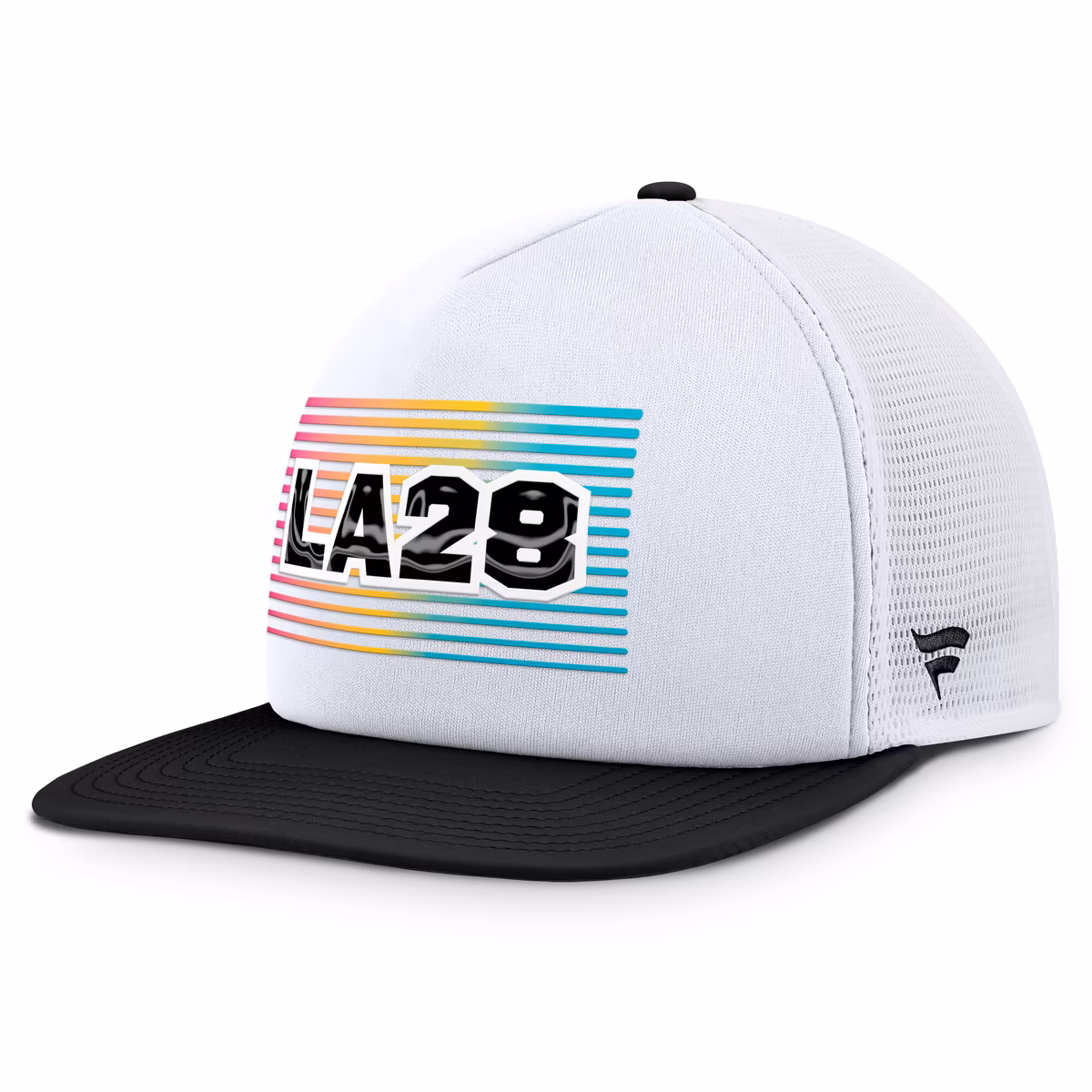 Men's Fanatics White/Black LA28 Summer Olympics On Deck A-Frame Trucker Adjustable Hat 3 Men's Fanatics White/Black LA28 Summer Olympics On Deck A-Frame Trucker Adjustable Hat