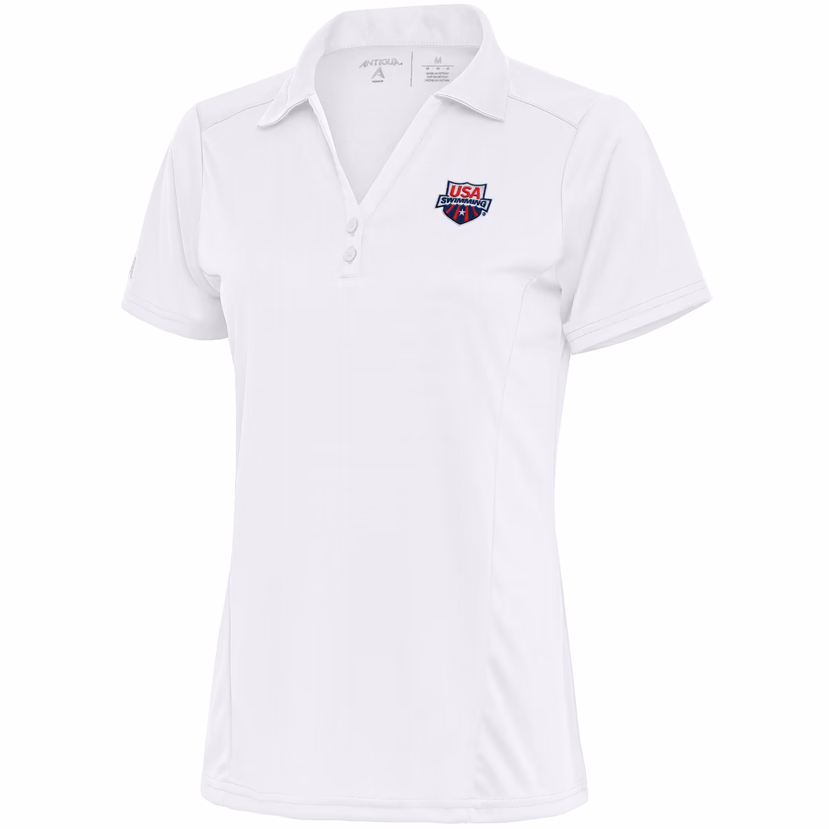 Women's Antigua  White USA Swimming Tribute Polo