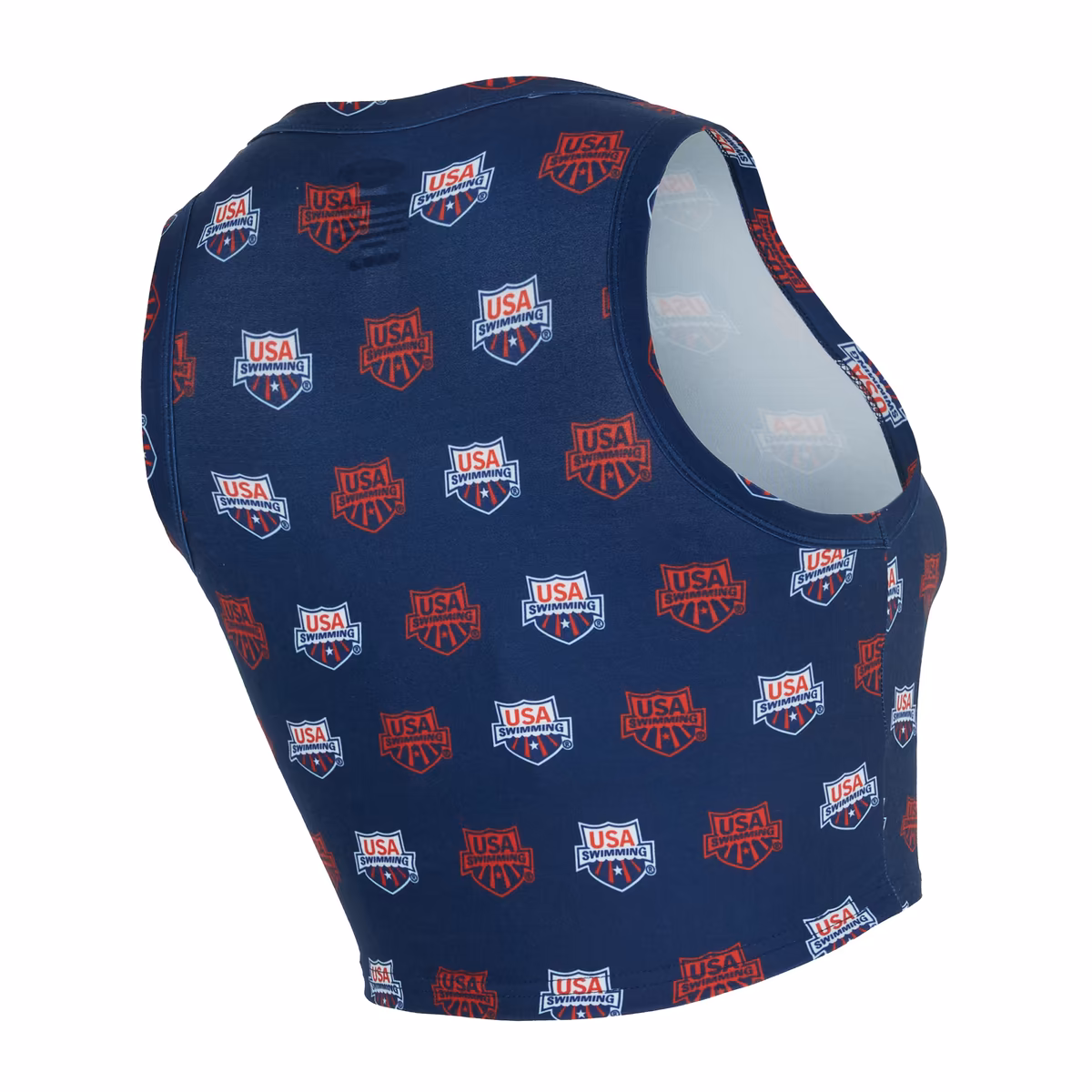 Women's Concepts Sport Navy USA Swimming Record All Over Print Cropped Tank Top 3 Women's Concepts Sport Navy USA Swimming Record All Over Print Cropped Tank Top