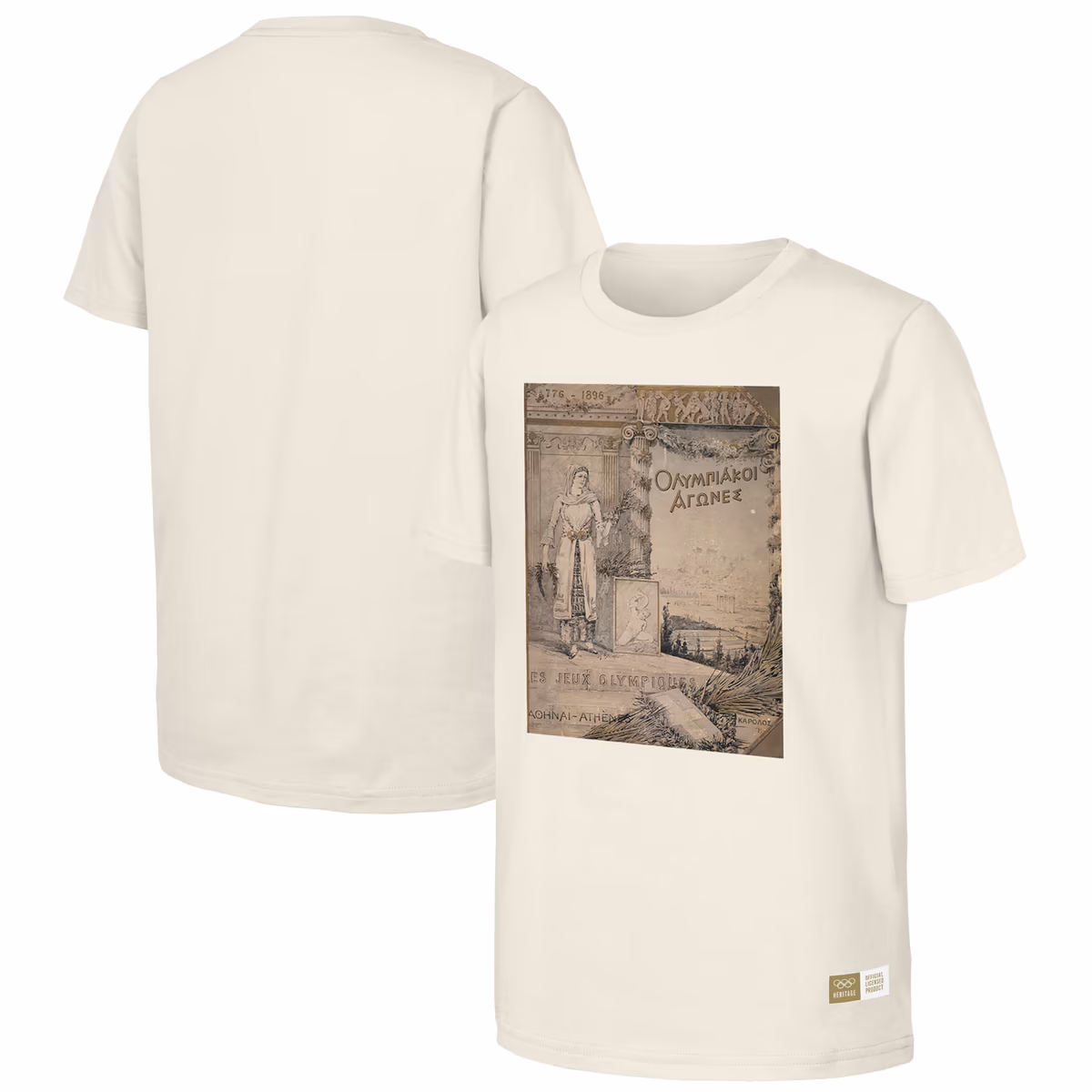 Men's Natural 1896 Athens Games Olympic Heritage T-Shirt 10 Men's Natural 1896 Athens Games Olympic Heritage T-Shirt