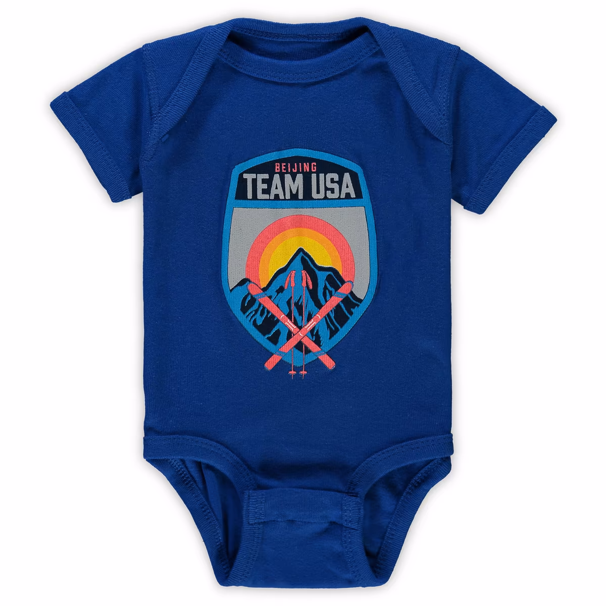 Infant Royal Team USA Cross Skis Bodysuit