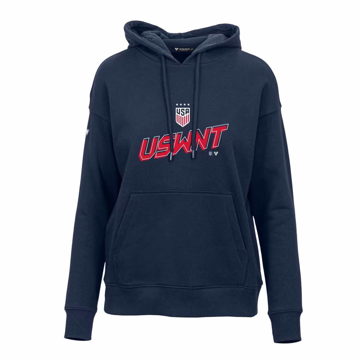 Women's Levelwear  Navy USWNT Adorn Elevate Pullover Hoodie