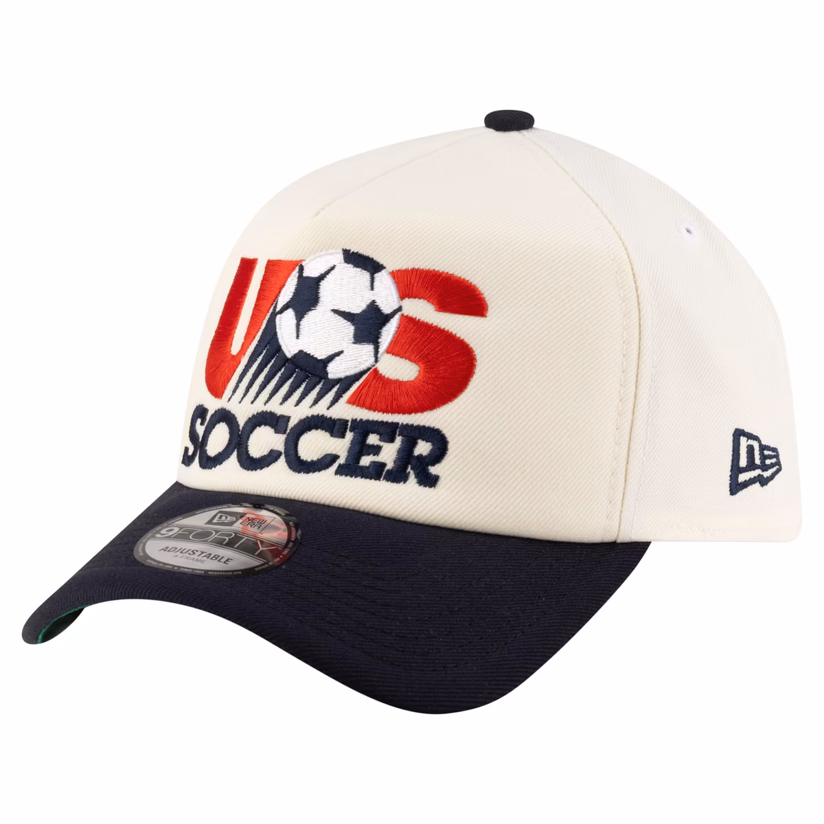 Men's New Era  Cream USMNT 1993 Retro Foam 9FORTY Adjustable Hat