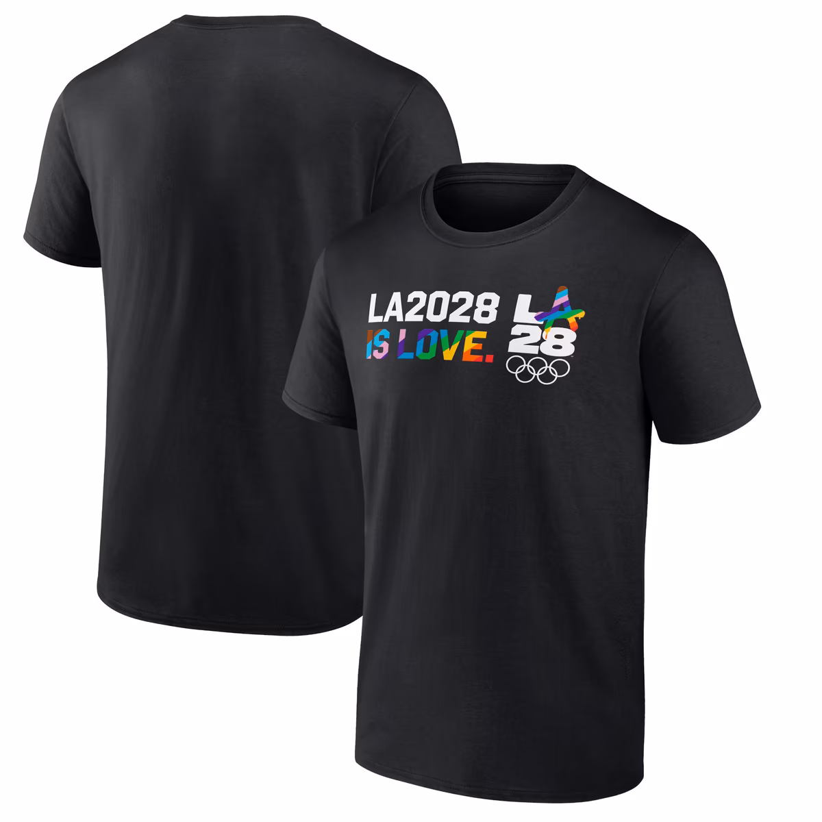 Men's  Black LA28 Summer Olympics Pride T-Shirt