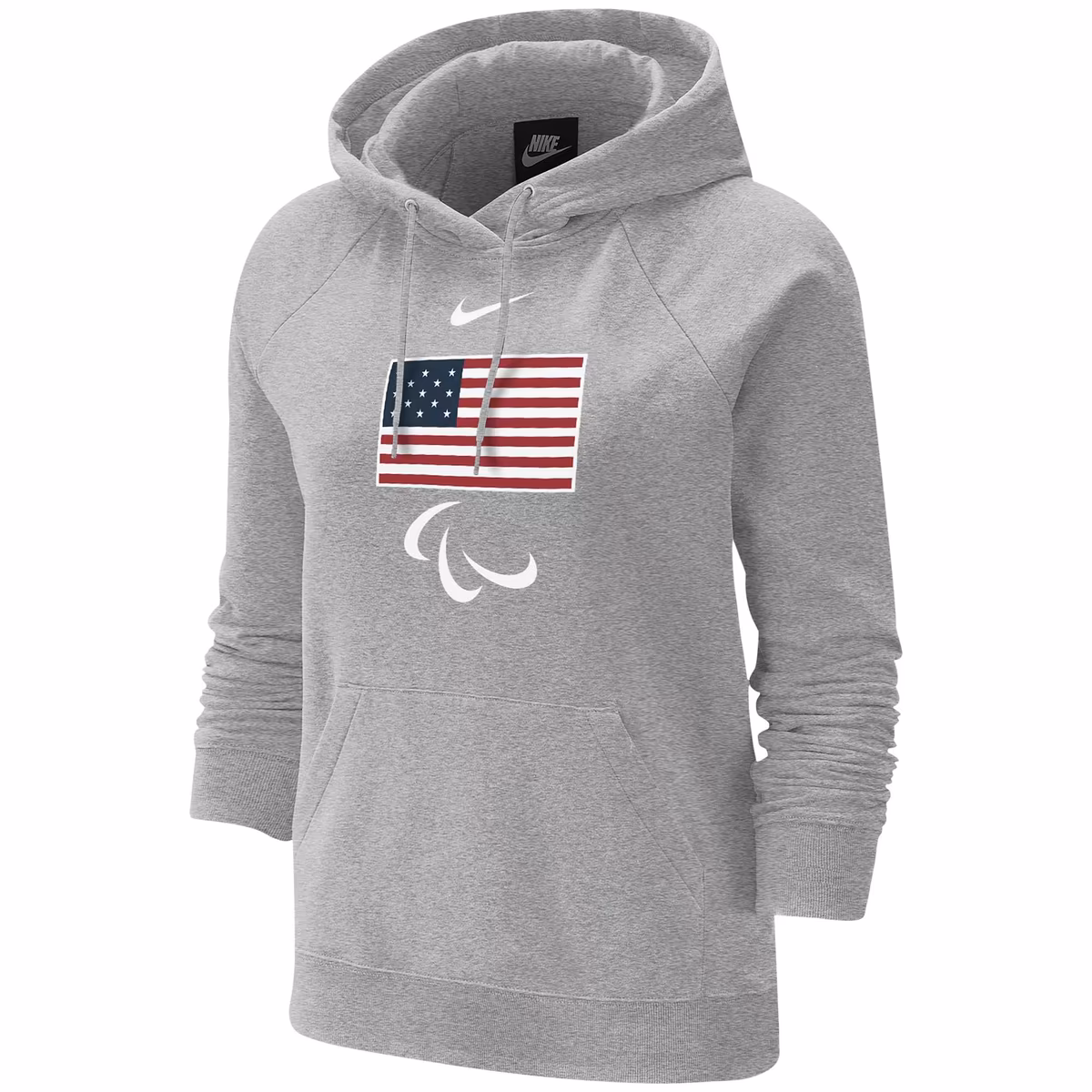 Women's Nike Heather Gray Team USA Varsity Fleece Raglan Pullover Hoodie