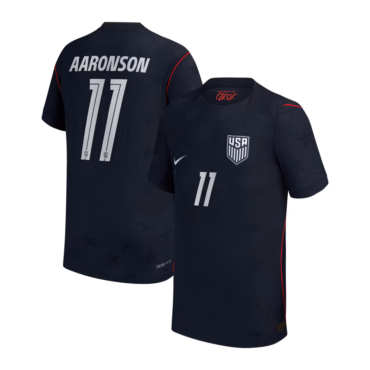Youth Nike Brenden Aaronson Blue USMNT 2026/27 Away Match Authentic Jersey 6 Youth Nike Brenden Aaronson Blue USMNT 2026/27 Away Match Authentic Jersey
